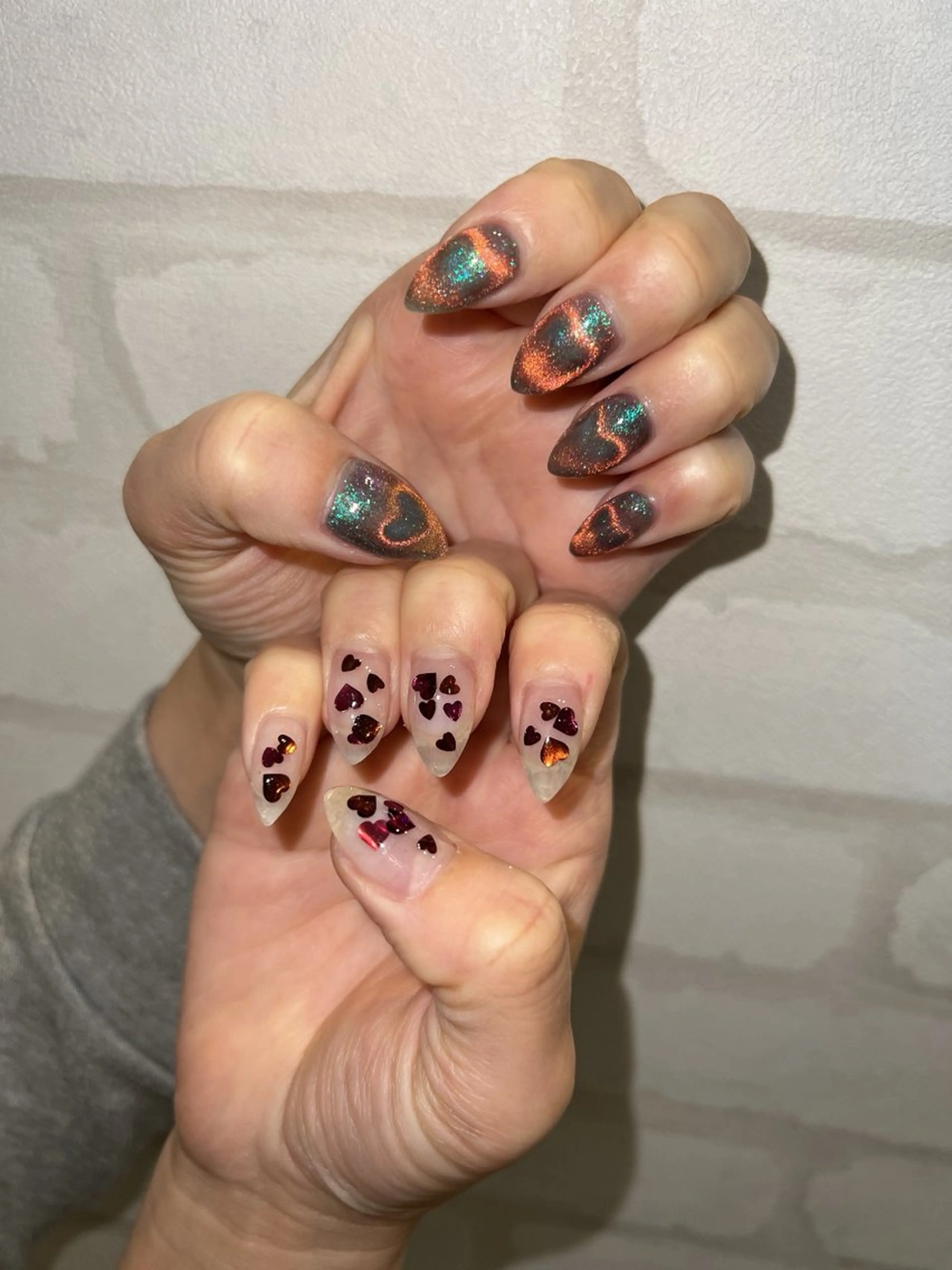 ネイル ハート マグネットネイル coco nailのネイルデザイン