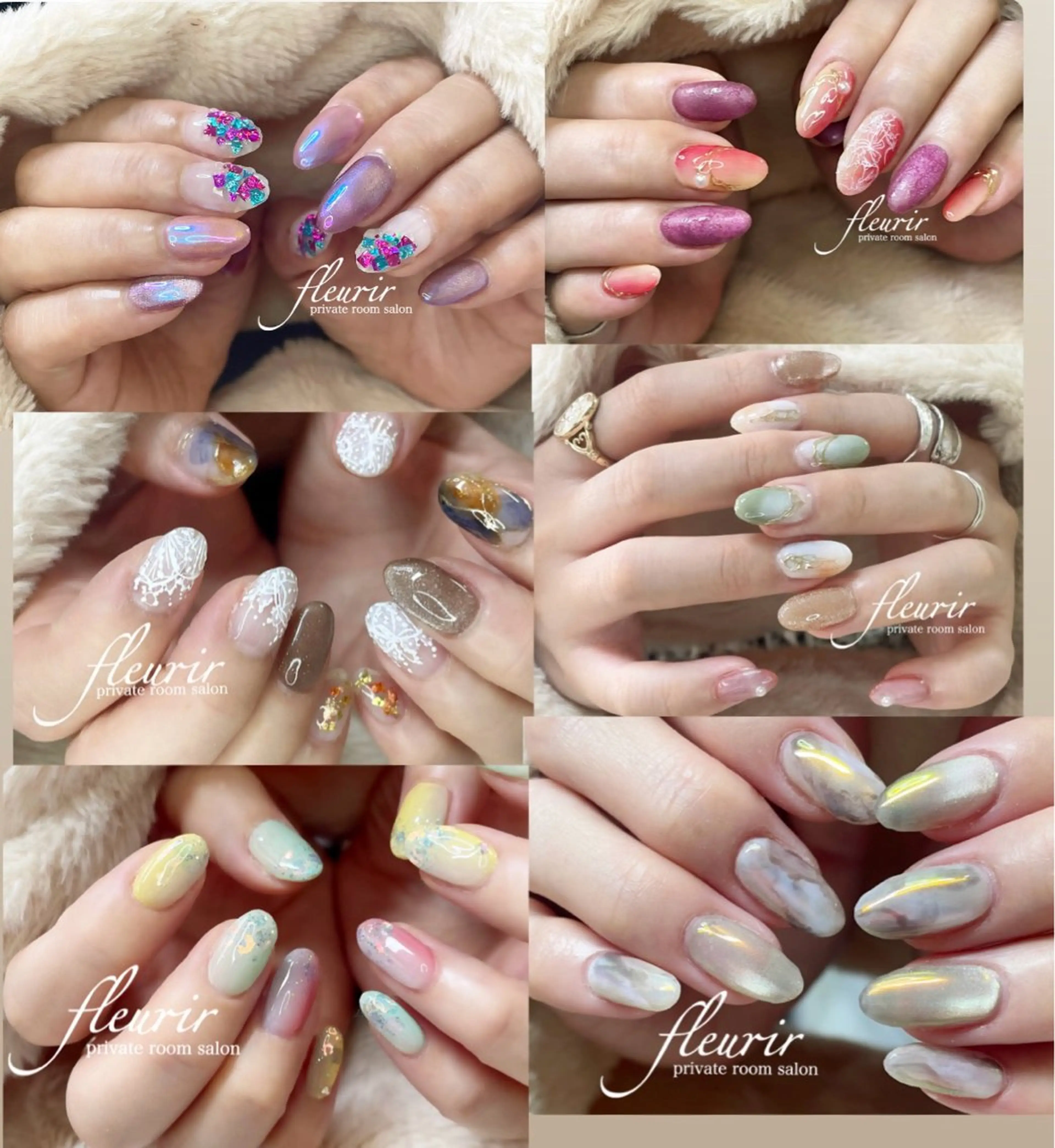 ネイル ハロウィン 春ネイル バレンタイン 冬ネイル クリスマス フルリール 【プライベートサロンのネイルデザイン