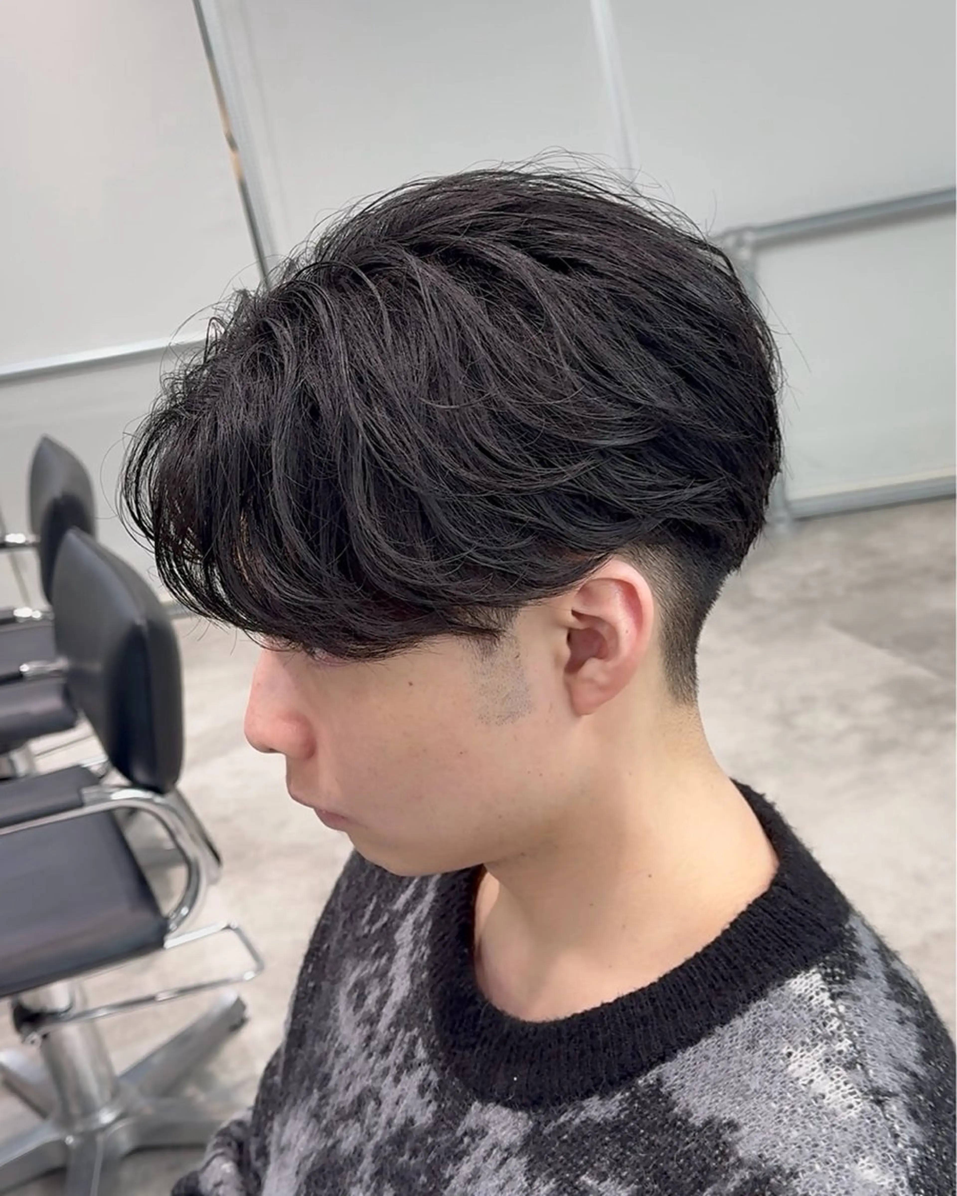 メンズ センターパート 👑原宿メンズパーマ /原宿/かずま👑のヘアスタイル