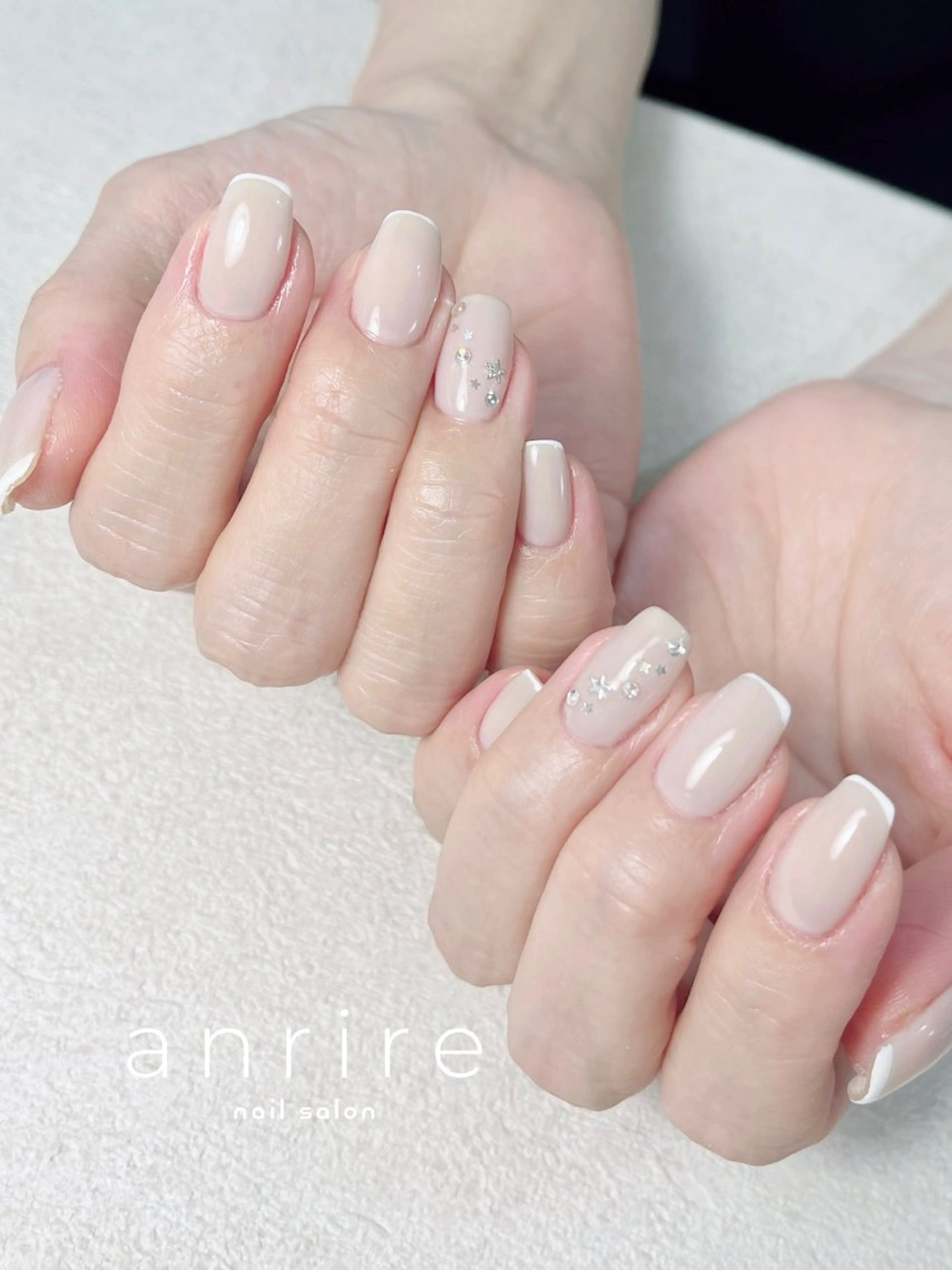 ネイル アートネイル フレンチネイル ジェルネイル オフィスネイル パラジェル ハンドネイル nailsalon anrireのネイルデザイン