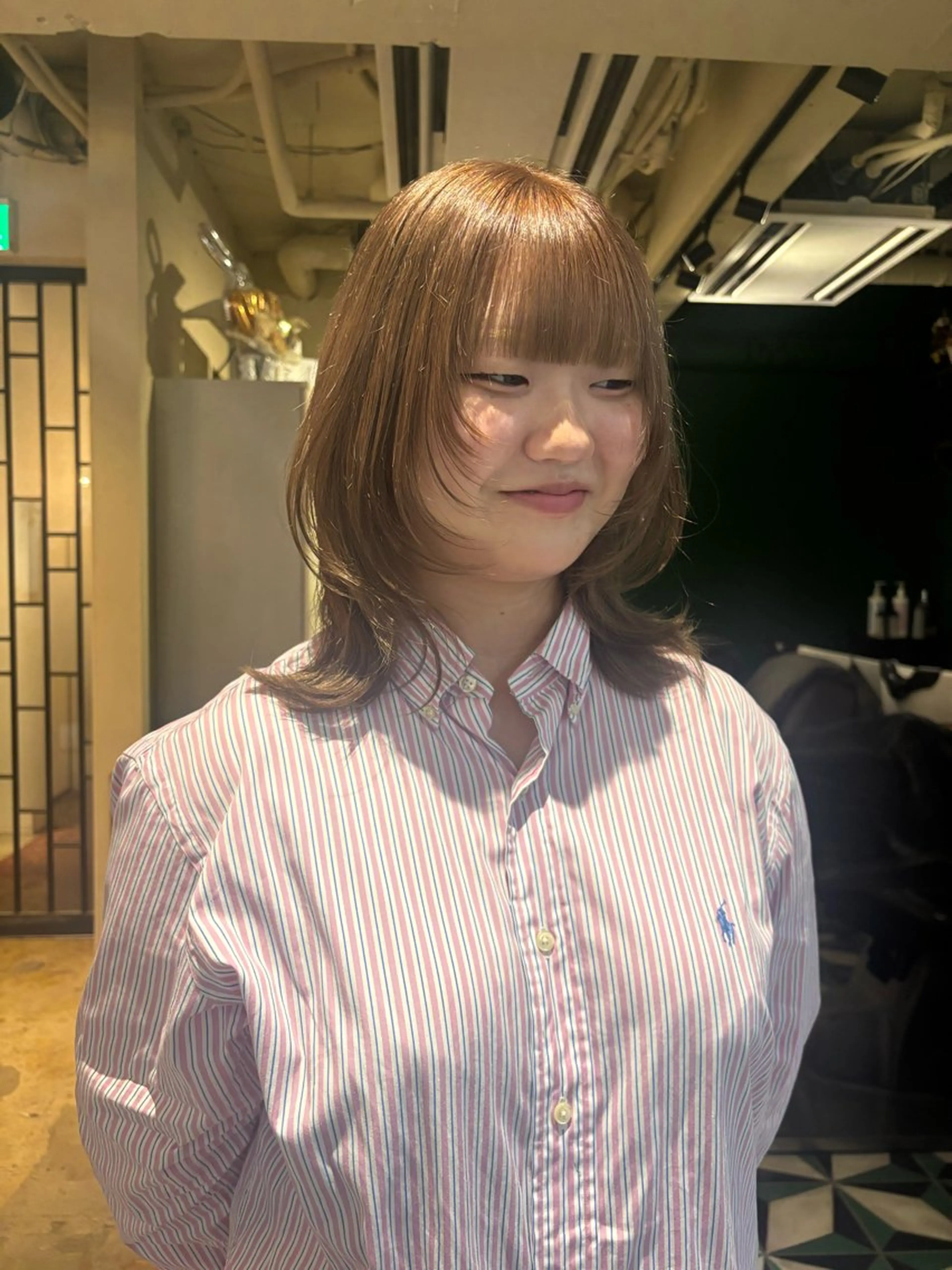 ミディアム カラー ブリーチ/エクステ はしもと　そな🫧のヘアスタイル