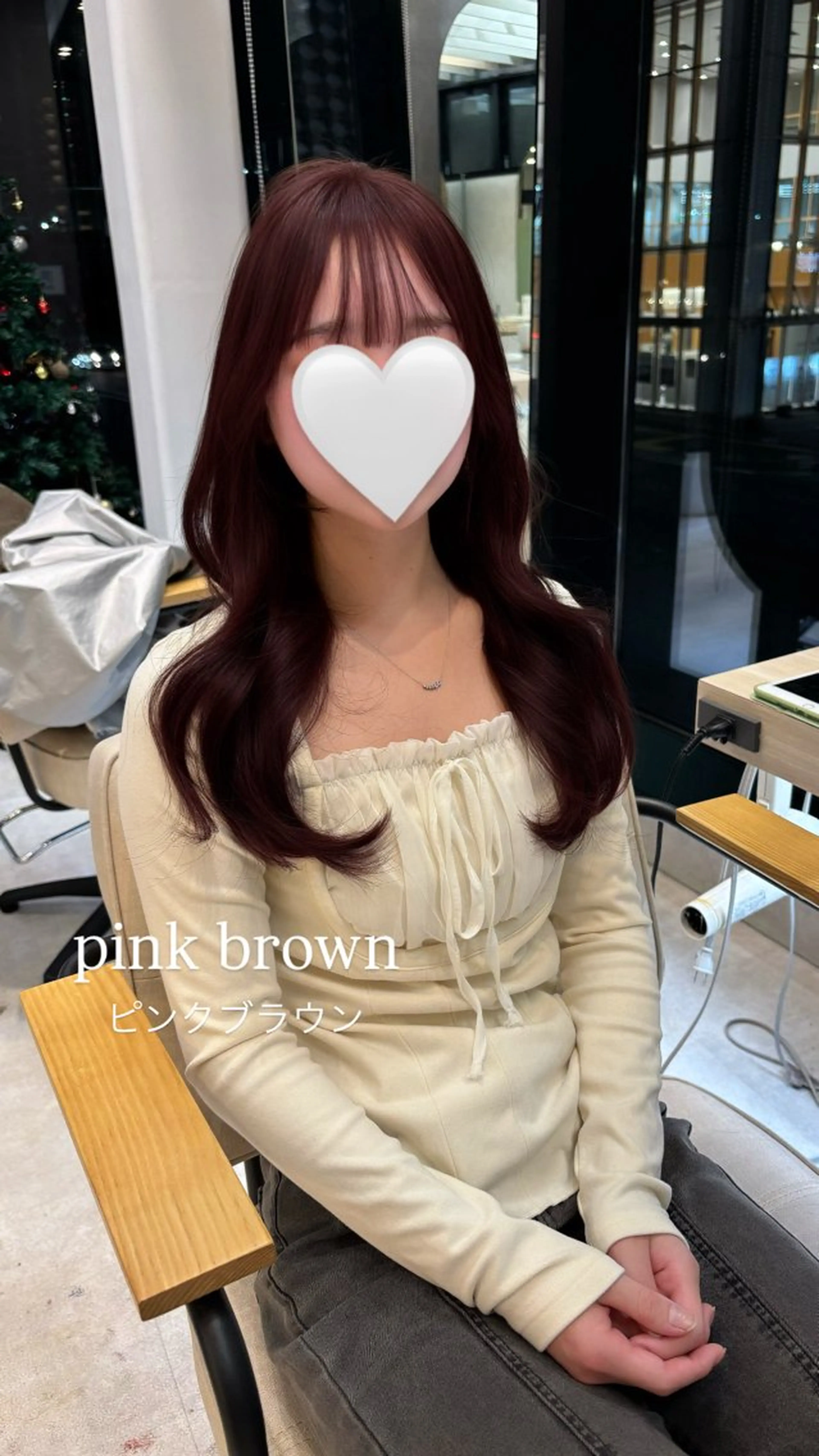 カラー ブラウンカラー ピンクカラー 大橋 彩香のヘアスタイル