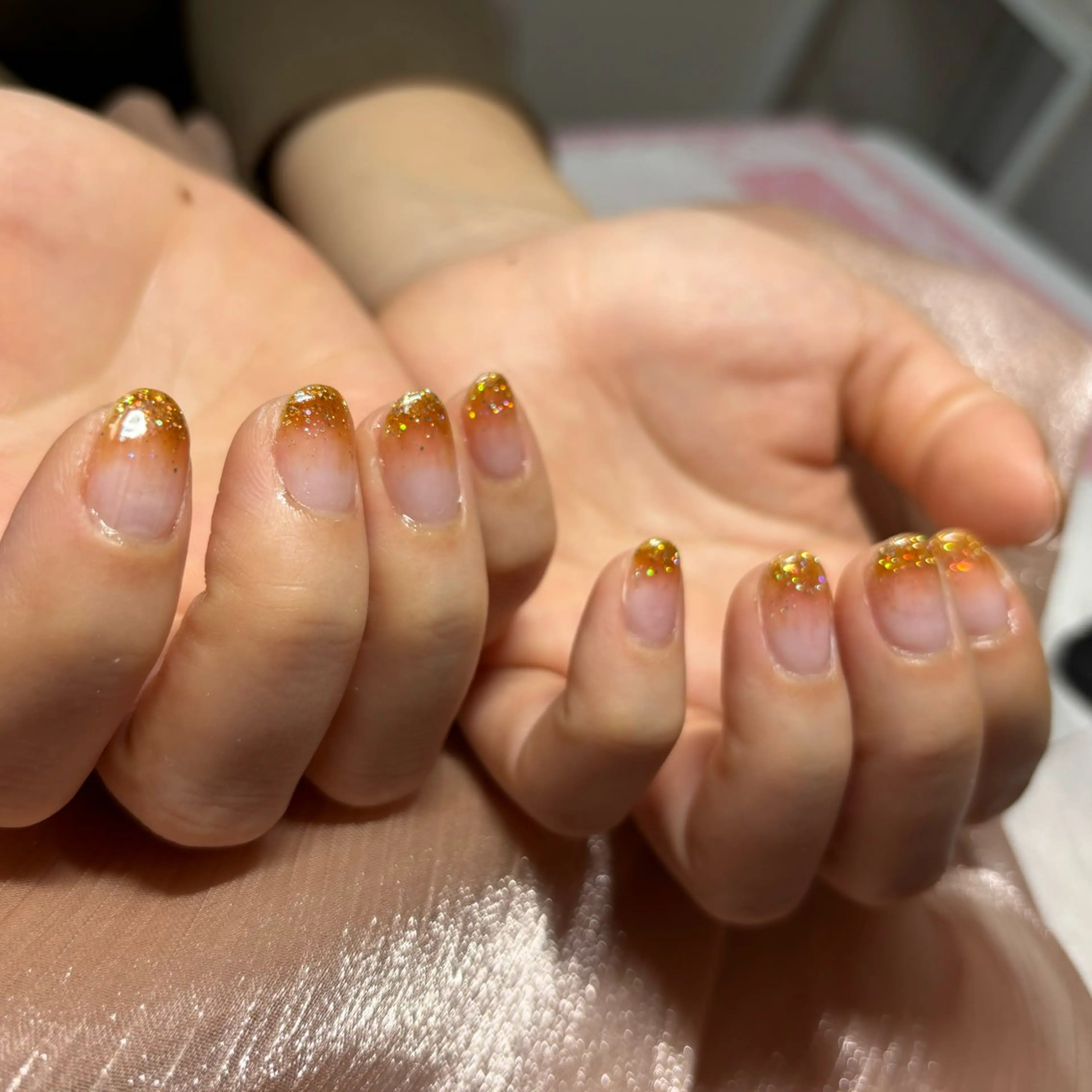 ネイル ラメ(グリッター) ラメグラデーション Beautiful .A所属・BeautifulA 🌈🍭💜のネイルデザイン