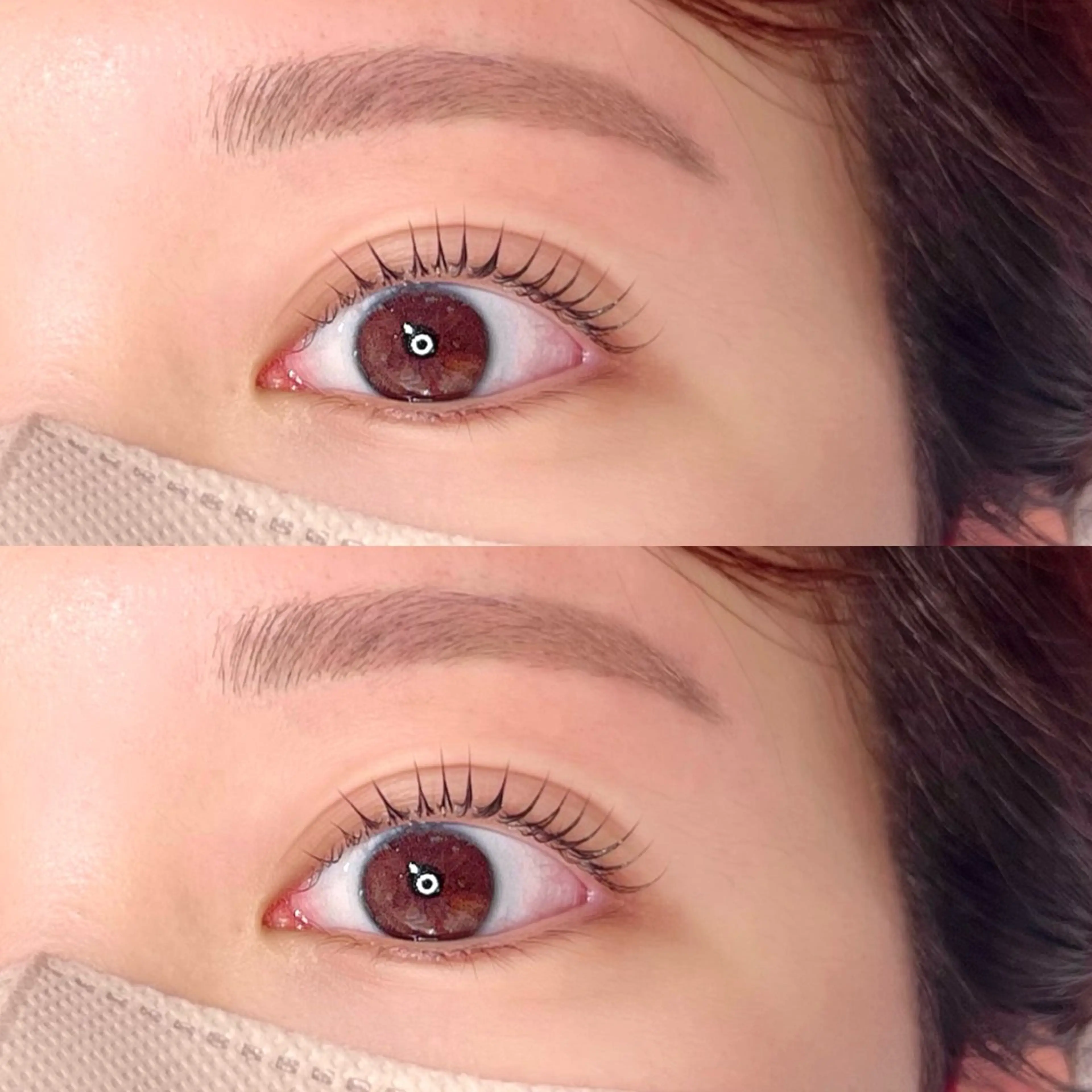 マツエク・マツパ ナチュラル パリジェンヌラッシュリフト まつげパーマ 一重×まつ毛パーマ CLUTCH阿倍野 🥨マエ トモヨ☕️のマツエク・マツパデザイン