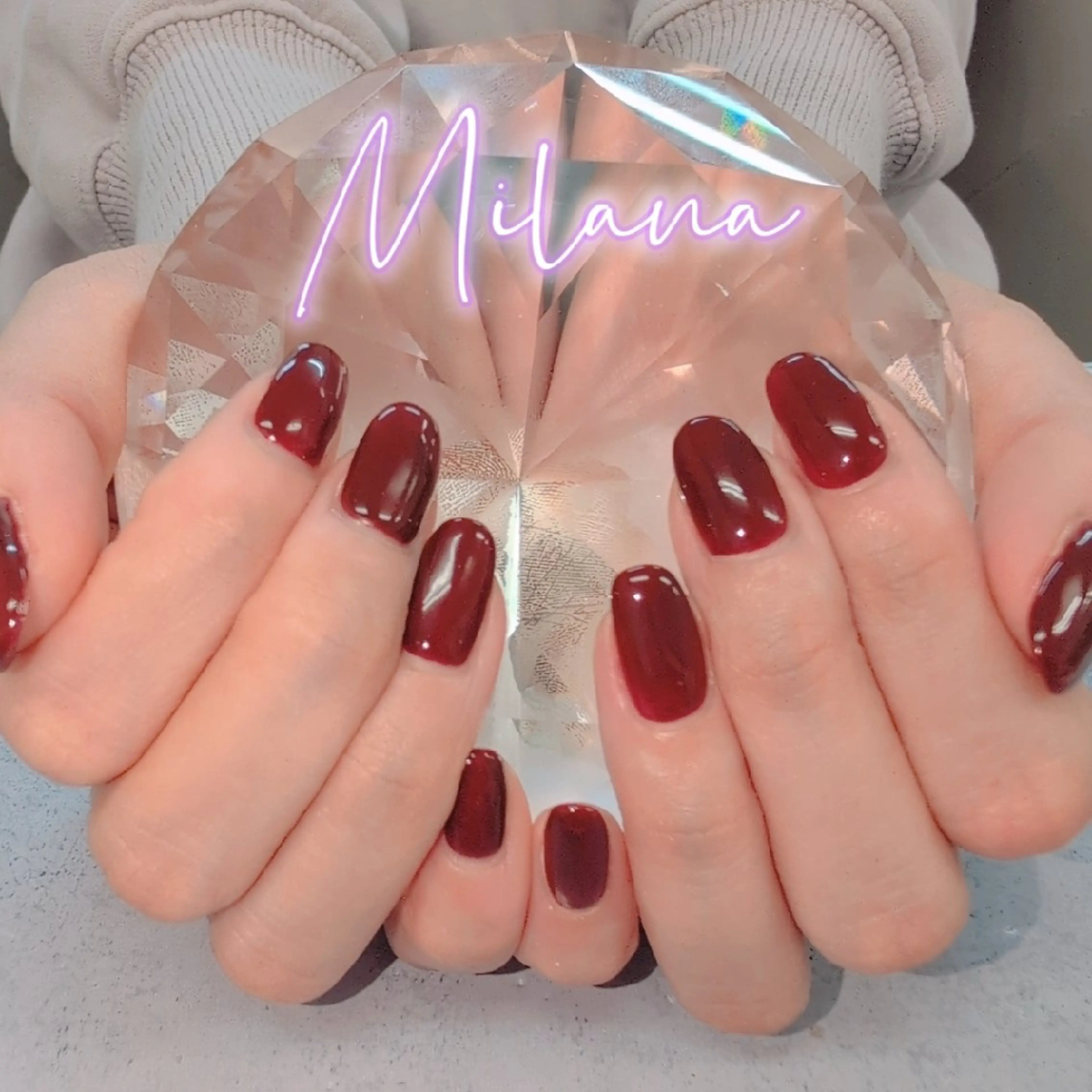 ネイル ワンカラーネイル ハンドネイル Milana 川瀬のネイルデザイン