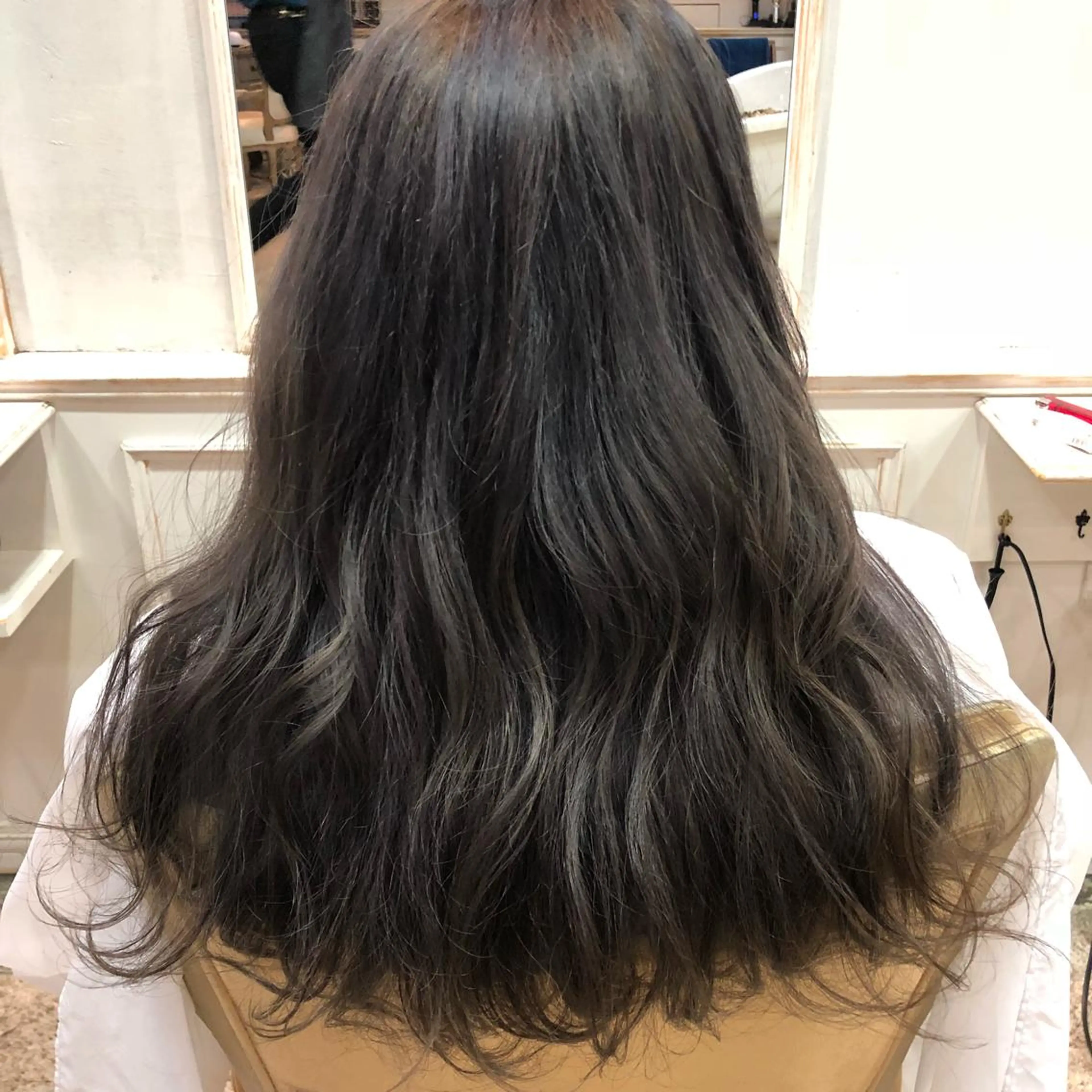 セミロング カラー パーマ カット RUKA 美容院×ネイリストのヘアスタイル