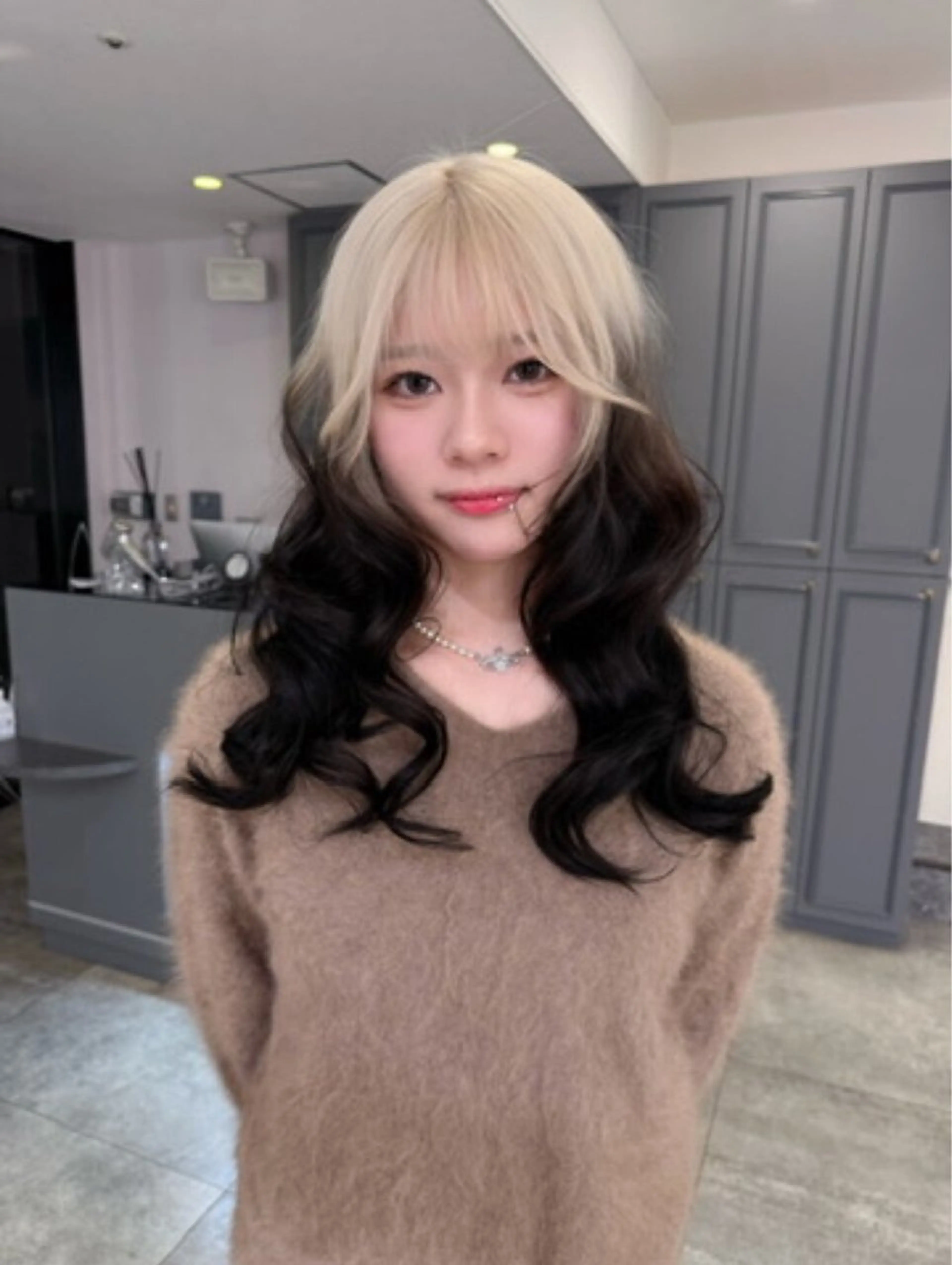 セミロング カラー ヘアカラー トリートメント 髪質改善 Noe心斎橋店のヘアスタイル