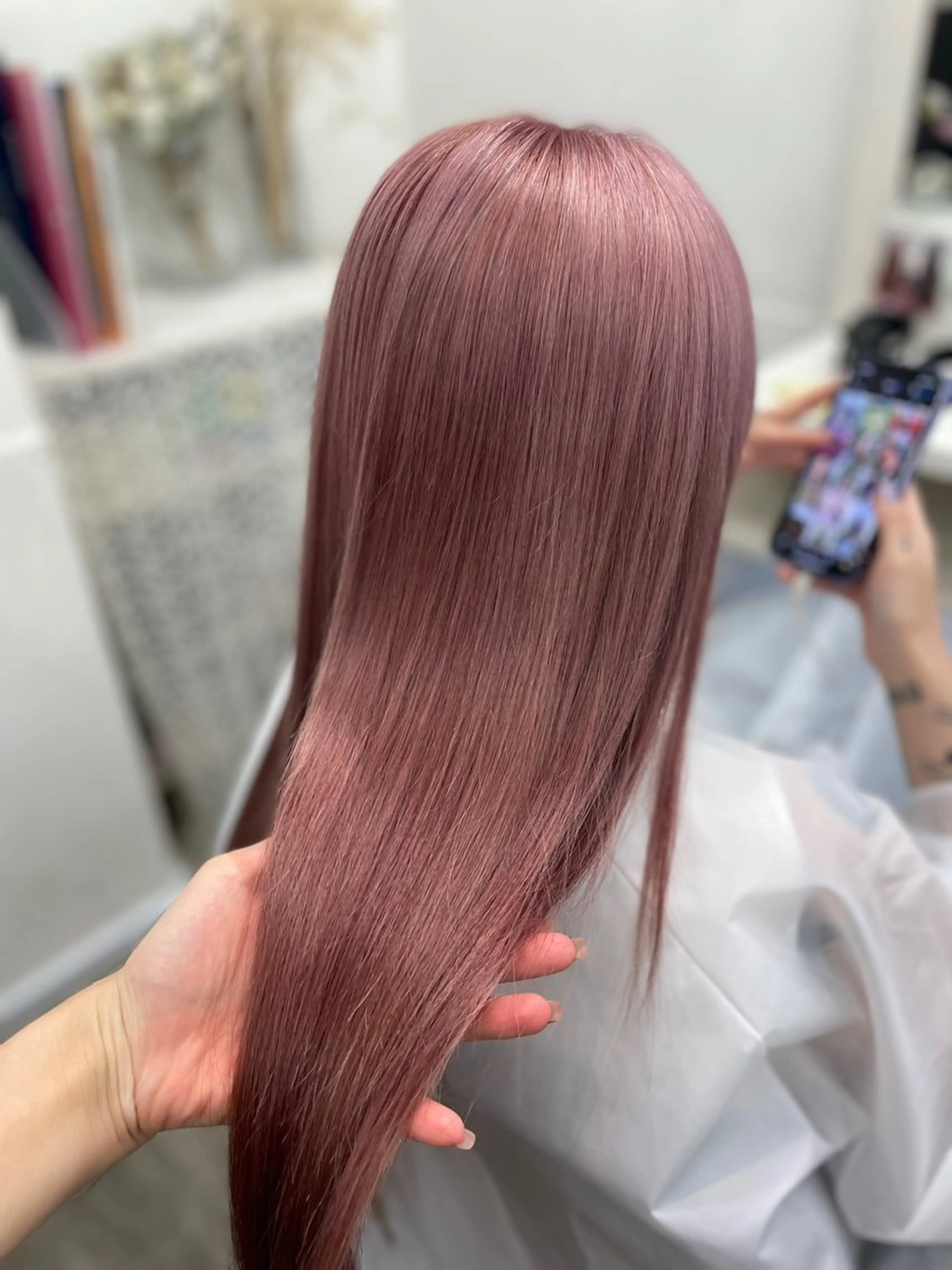 ロング カラー ヘアカラー トリートメント 韓国ヘア🤍髪質改善 🇰🇷AKANEのヘアスタイル