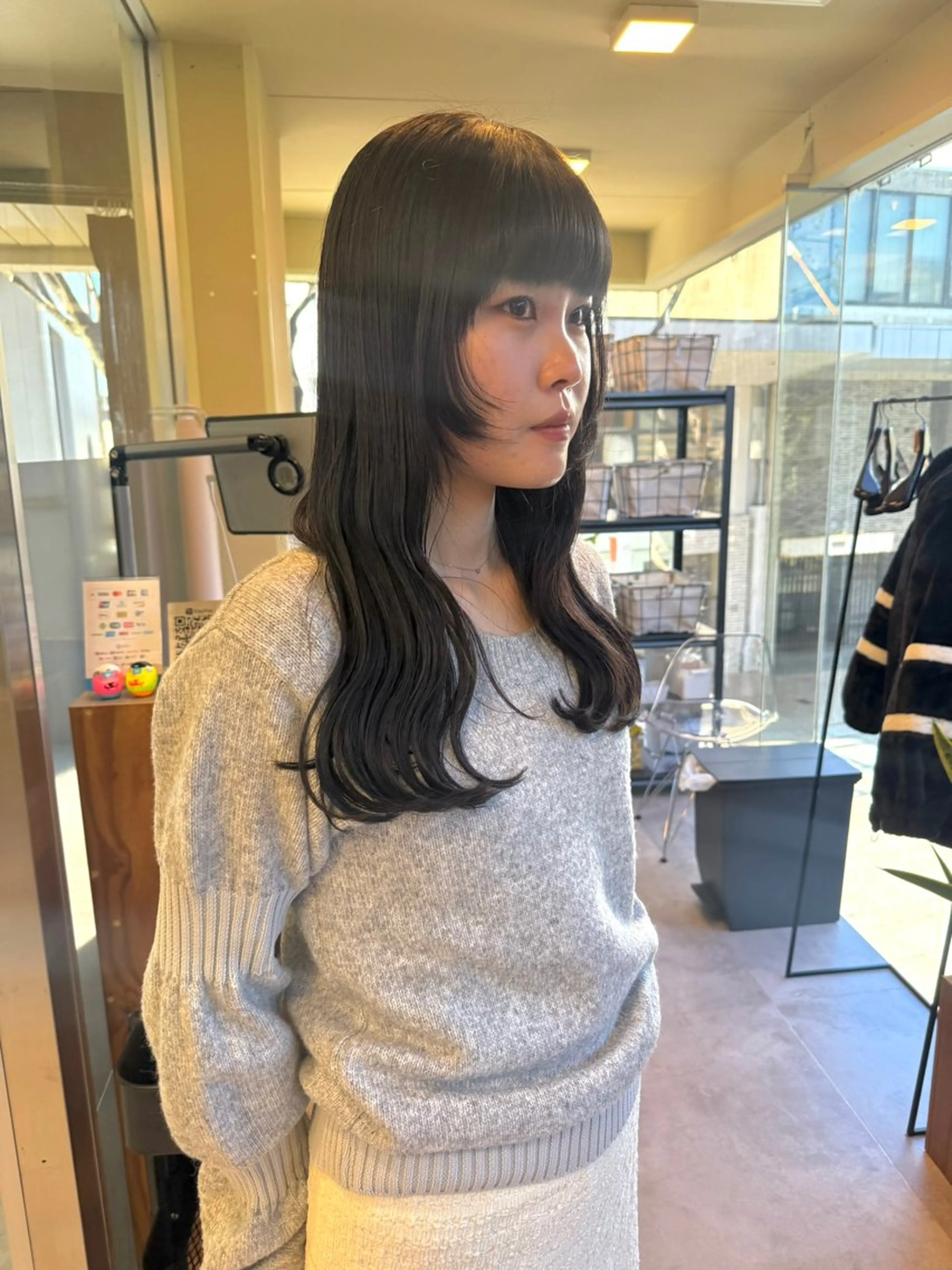 ロング カラー カット ヘアカラー トリートメント 伶風/ボブ/ ハッシュカットのヘアスタイル