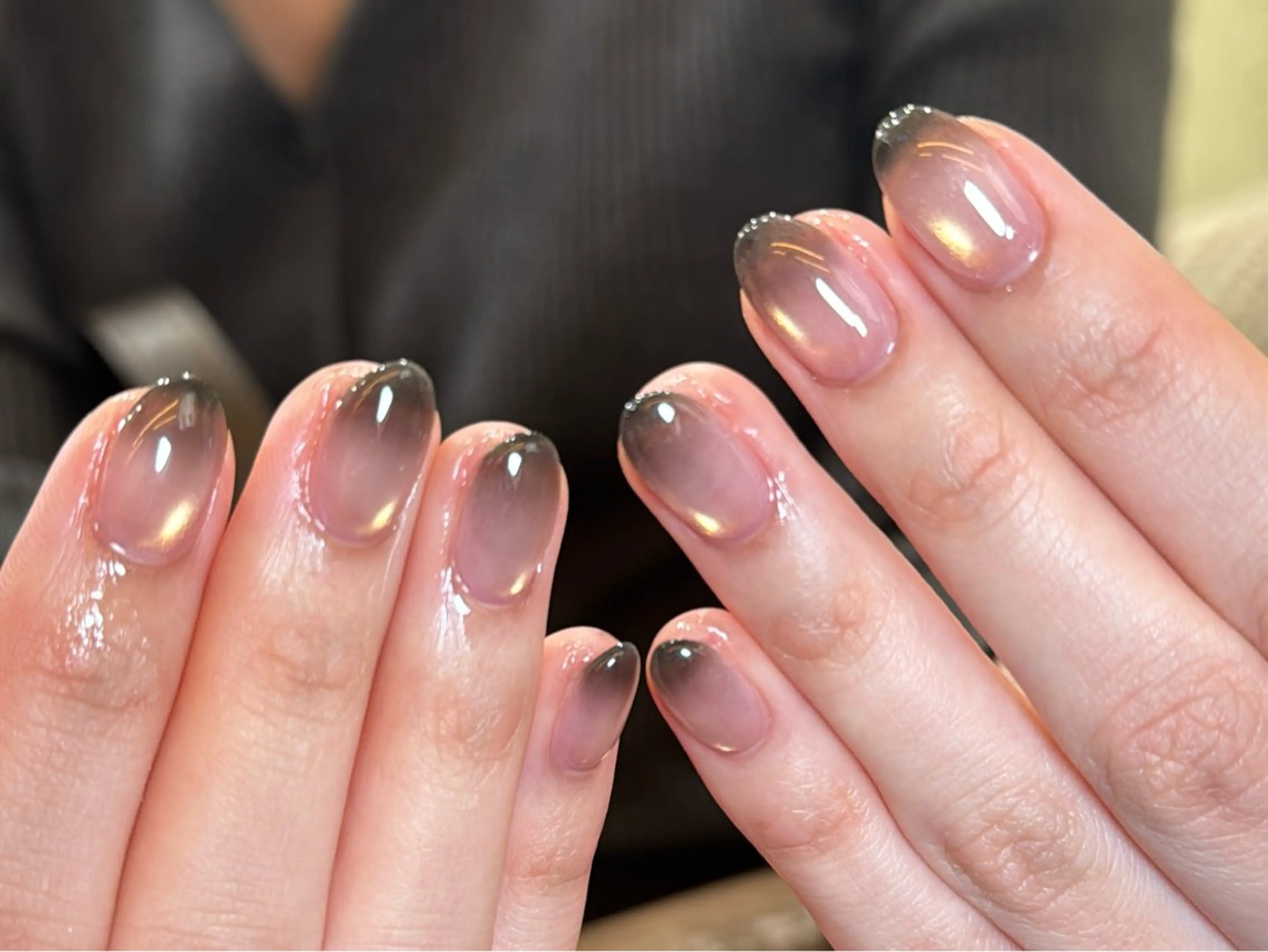 ネイル ジェルネイル 氷ネイル・うるうるネイル オフィスネイル シンプルネイル ハンドネイル 清水 夏澪のネイルデザイン