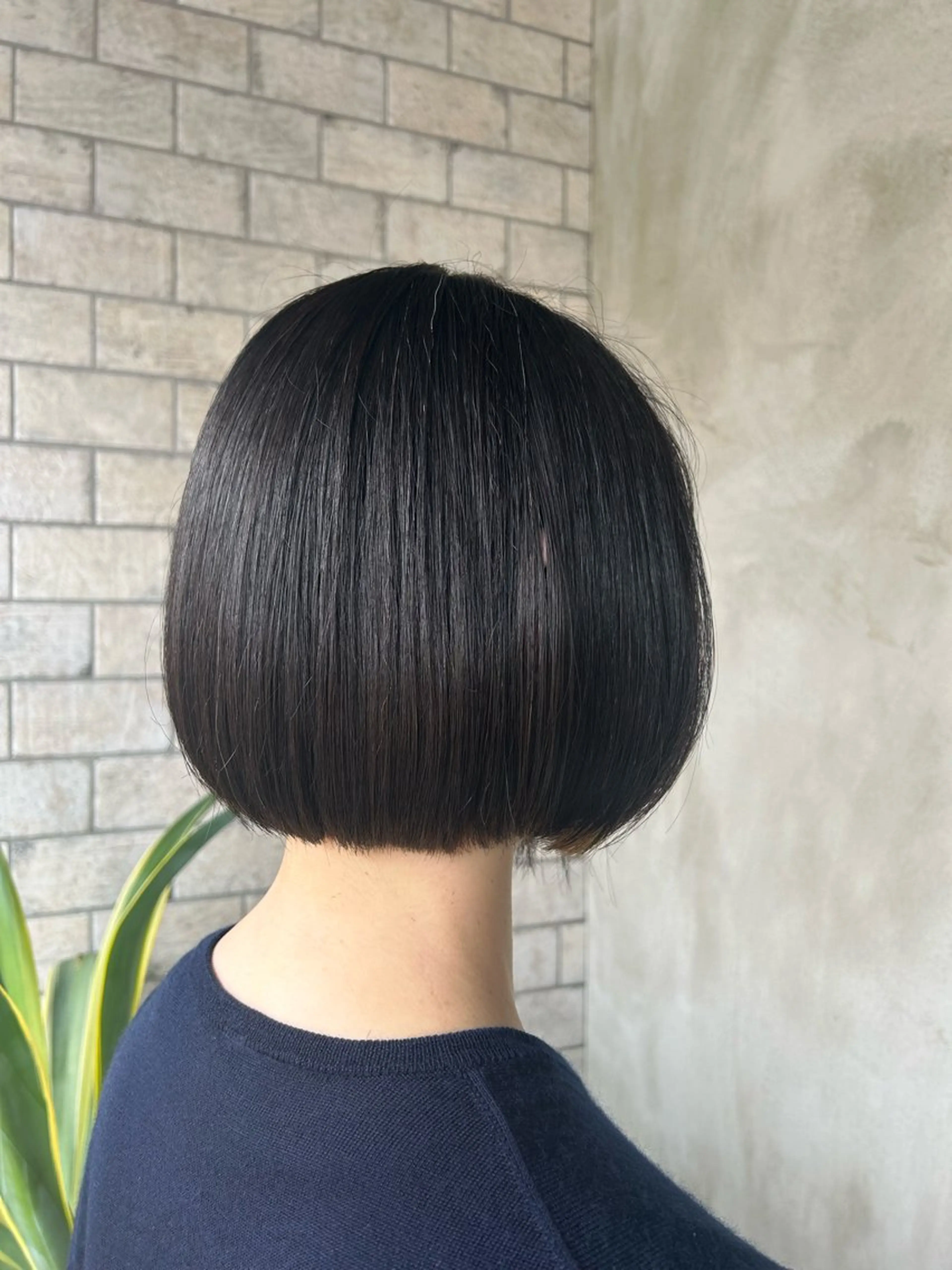 ショート 前下がりボブ ボブ トリートメント カット 村松 美月のヘアスタイル