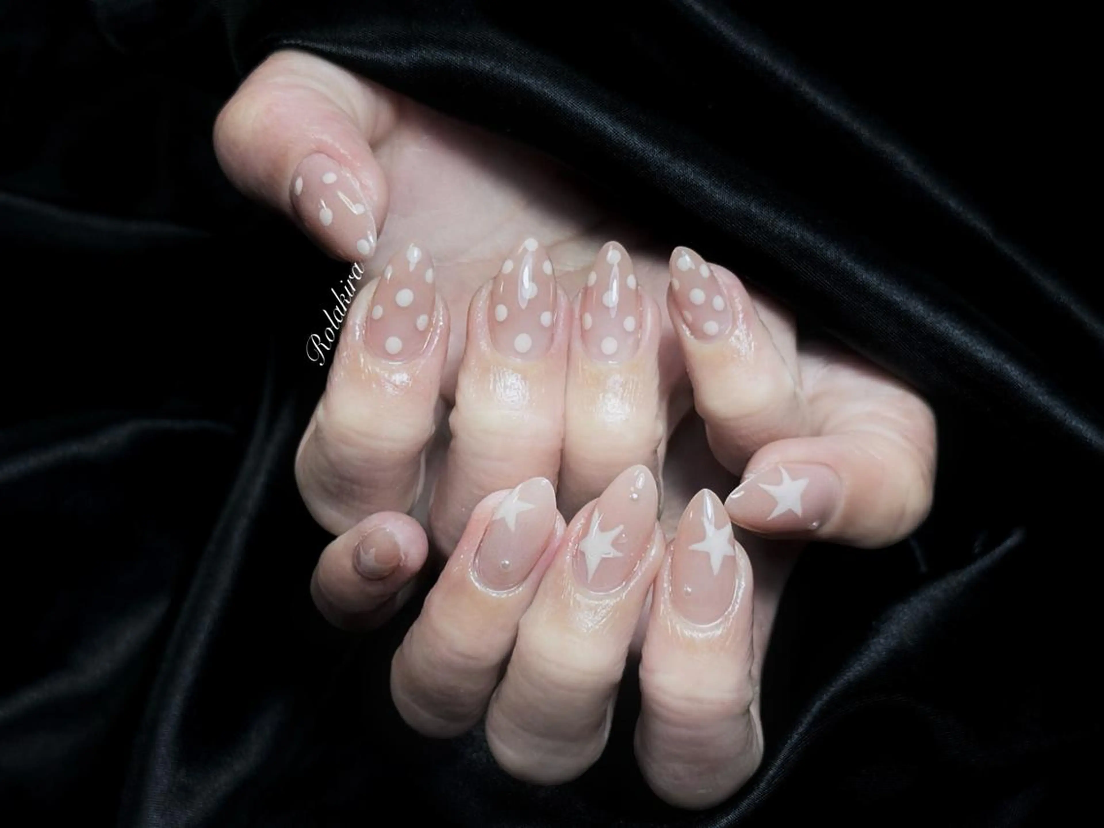 ネイル チークネイル 長さ出し フレンチネイル ジェルネイル 韓国ネイル ハンドネイル Rola kira ゆめのネイルデザイン