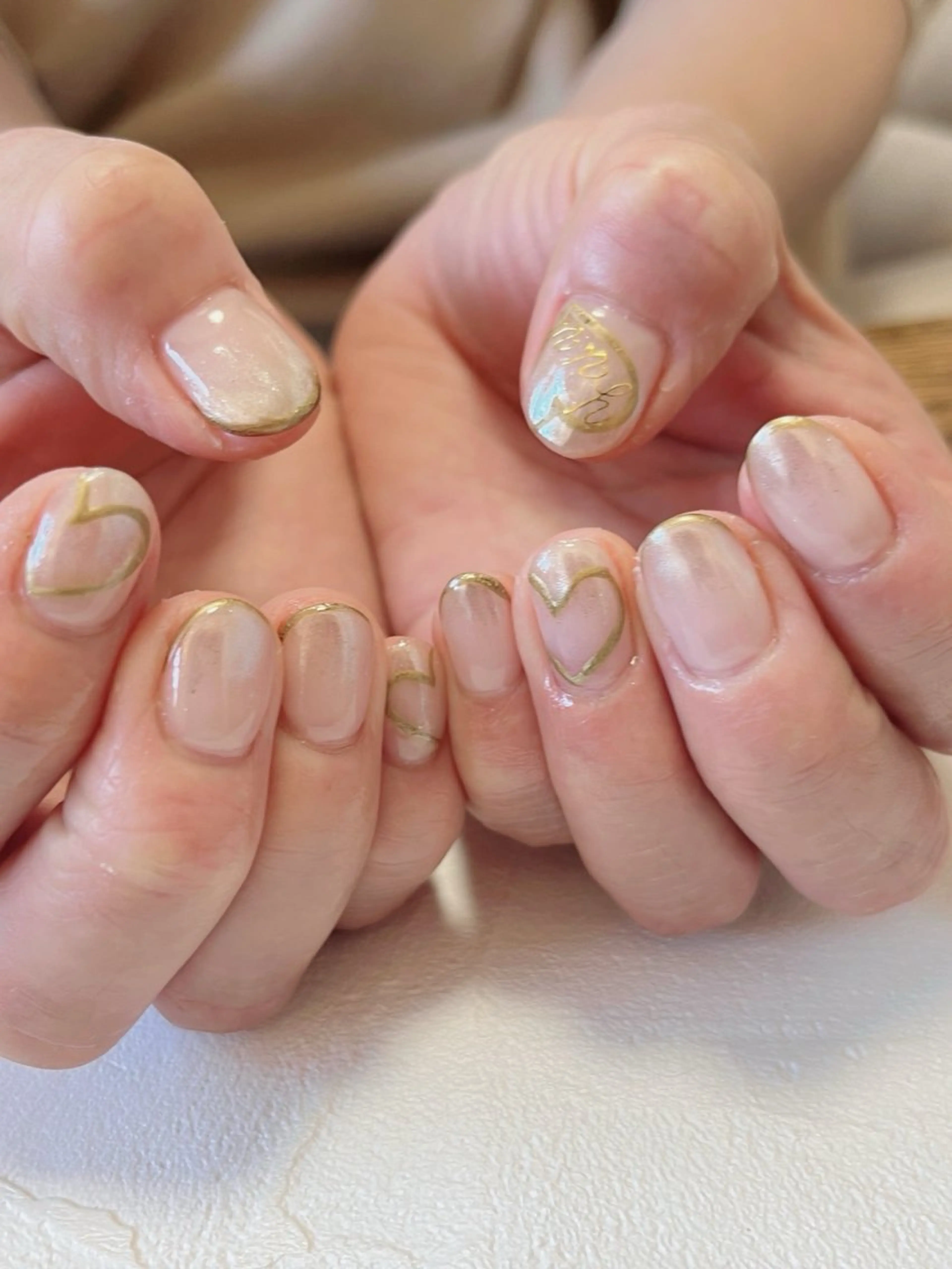 ネイル アートネイル フレンチネイル ジェルネイル グラデーション キラキラネイル ハンドネイル tamu nail 　金町のネイルデザイン