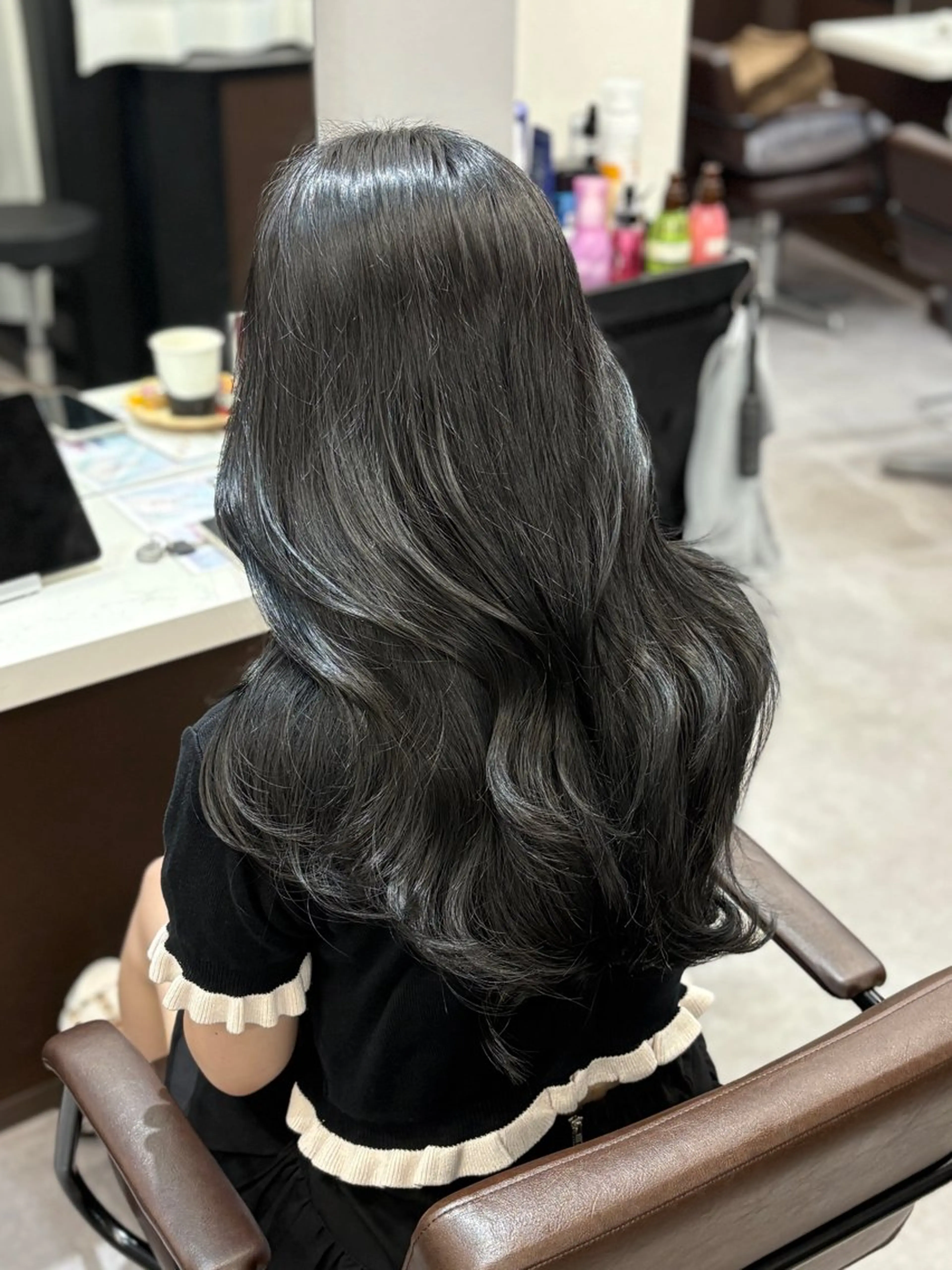 セミロング カラー 韓国×髪質改善カラー 💎hinaのヘアスタイル