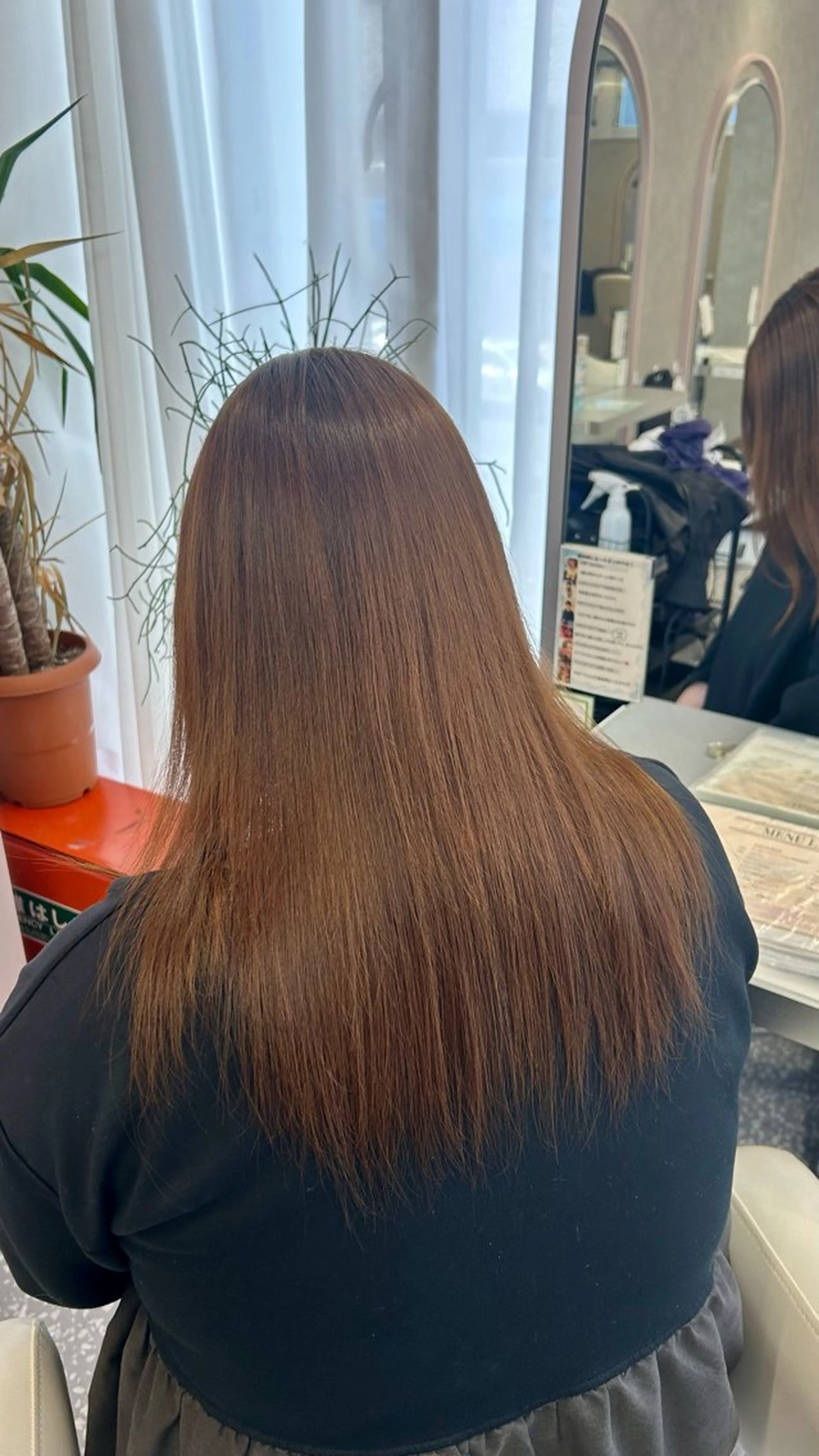 ミディアム 縮毛矯正 縮毛矯正 山田 来留未のヘアスタイル