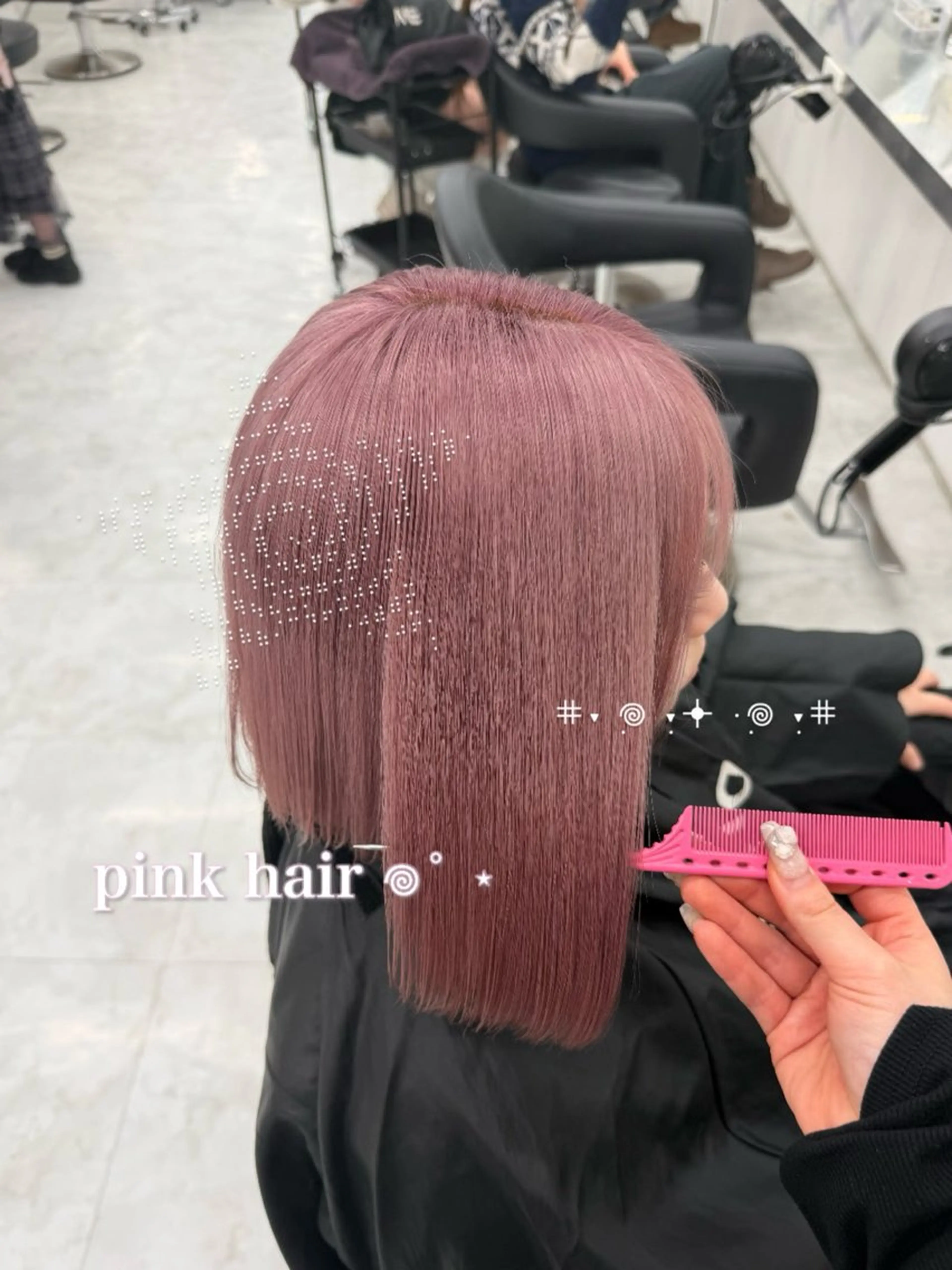 ショート ♡暖色ガーリー/ ピンク/かえで♡のヘアスタイル