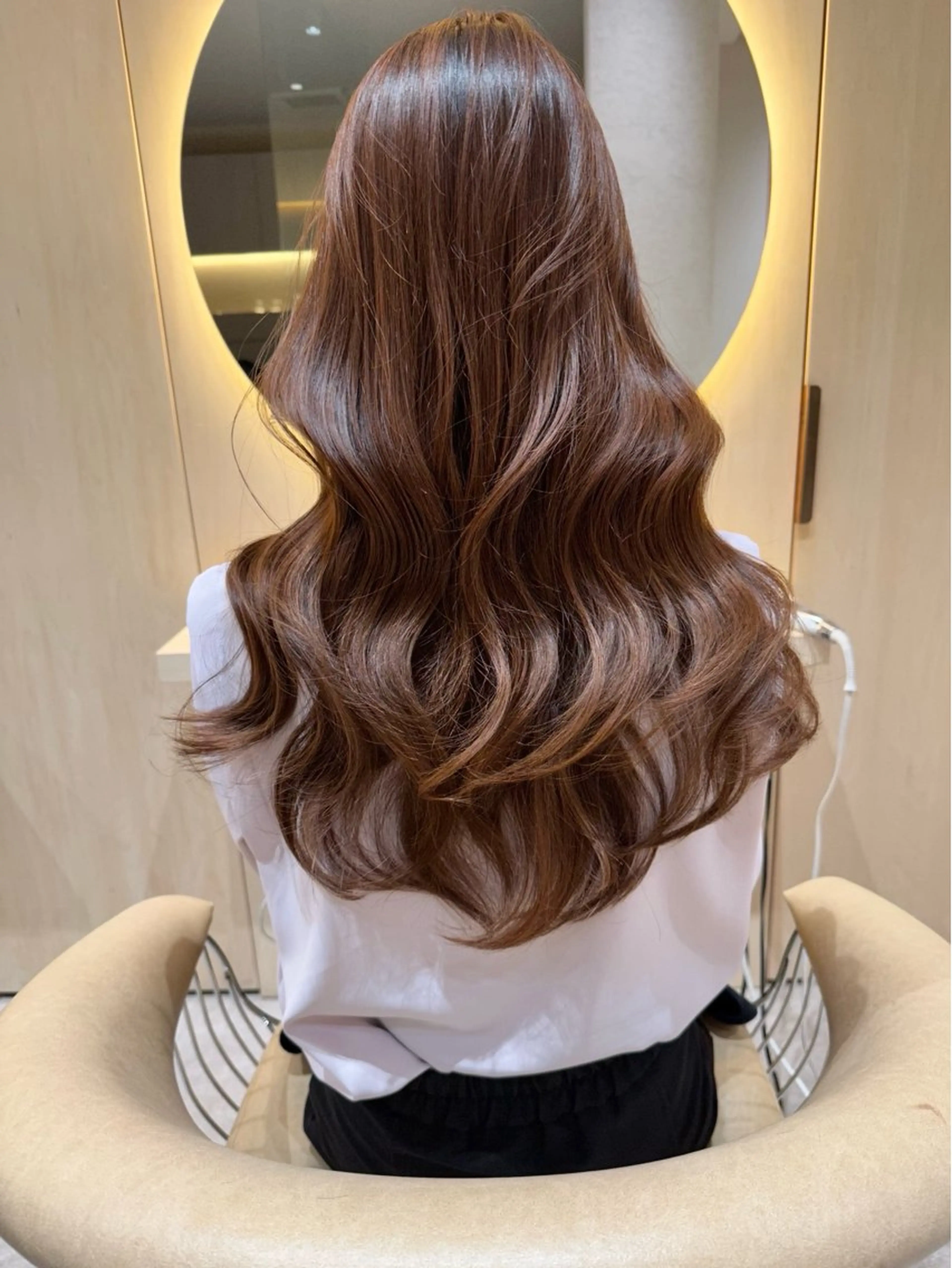 ロング カラー カット ヘアカラー トリートメント 興津/韓国レイヤー ダブルカラー美髪縮毛のヘアスタイル