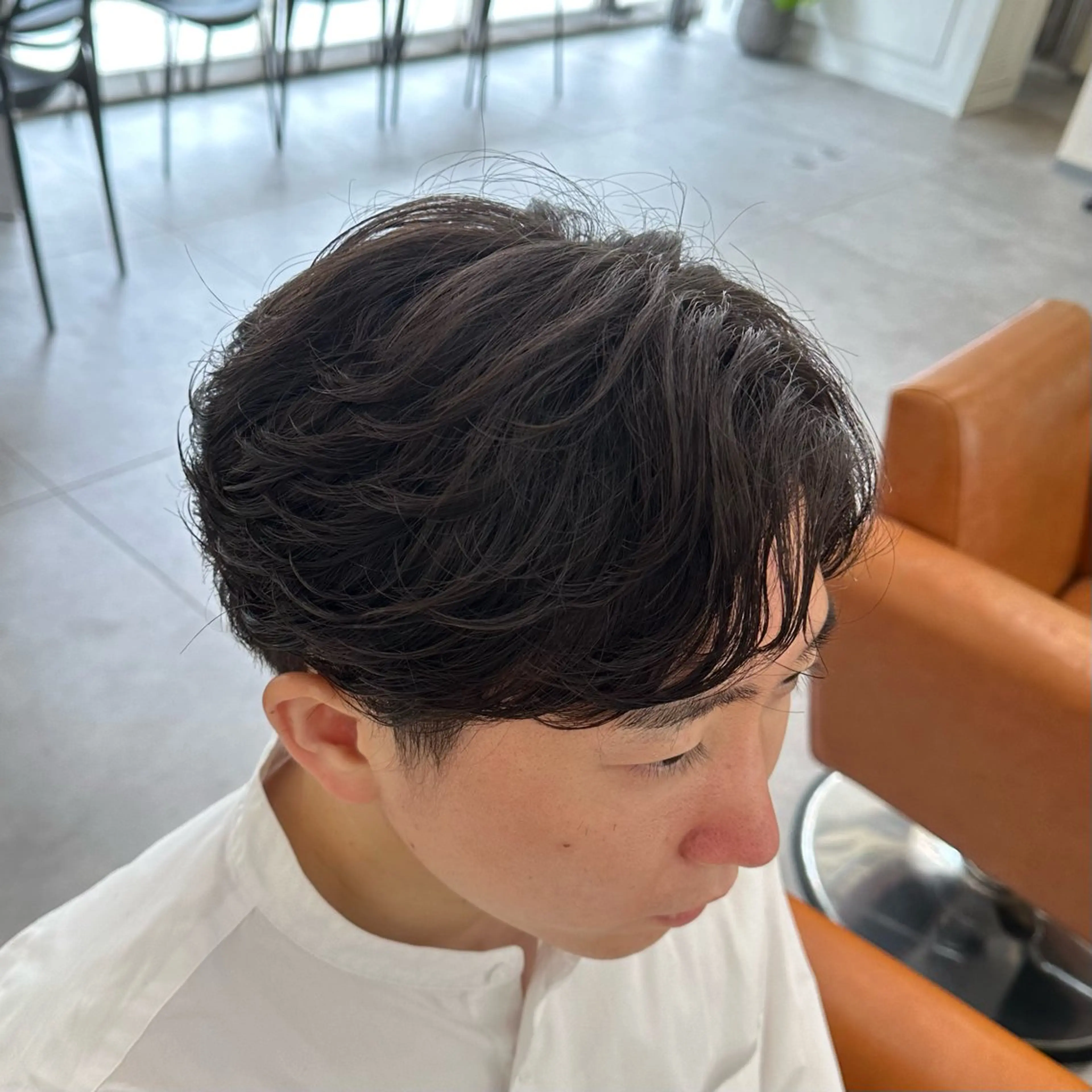 パーマ ヘアアレンジ メンズ カット ヘアカラー パーマ 梅田/メンズパーマ /短髪/田中崇奨のヘアスタイル