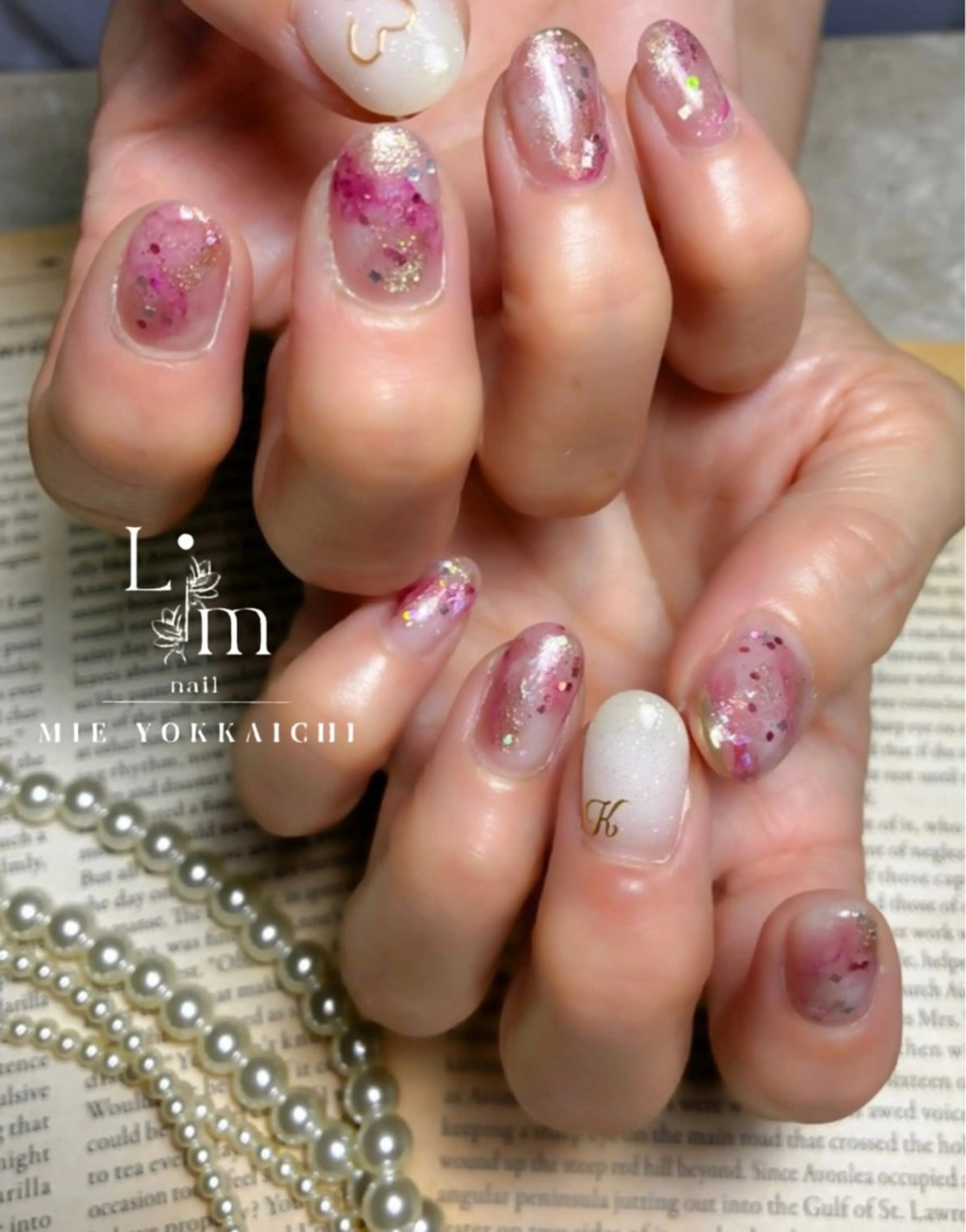 ネイル ミラーネイル ニュアンスネイル Li.m nail リム ネイルのネイルデザイン