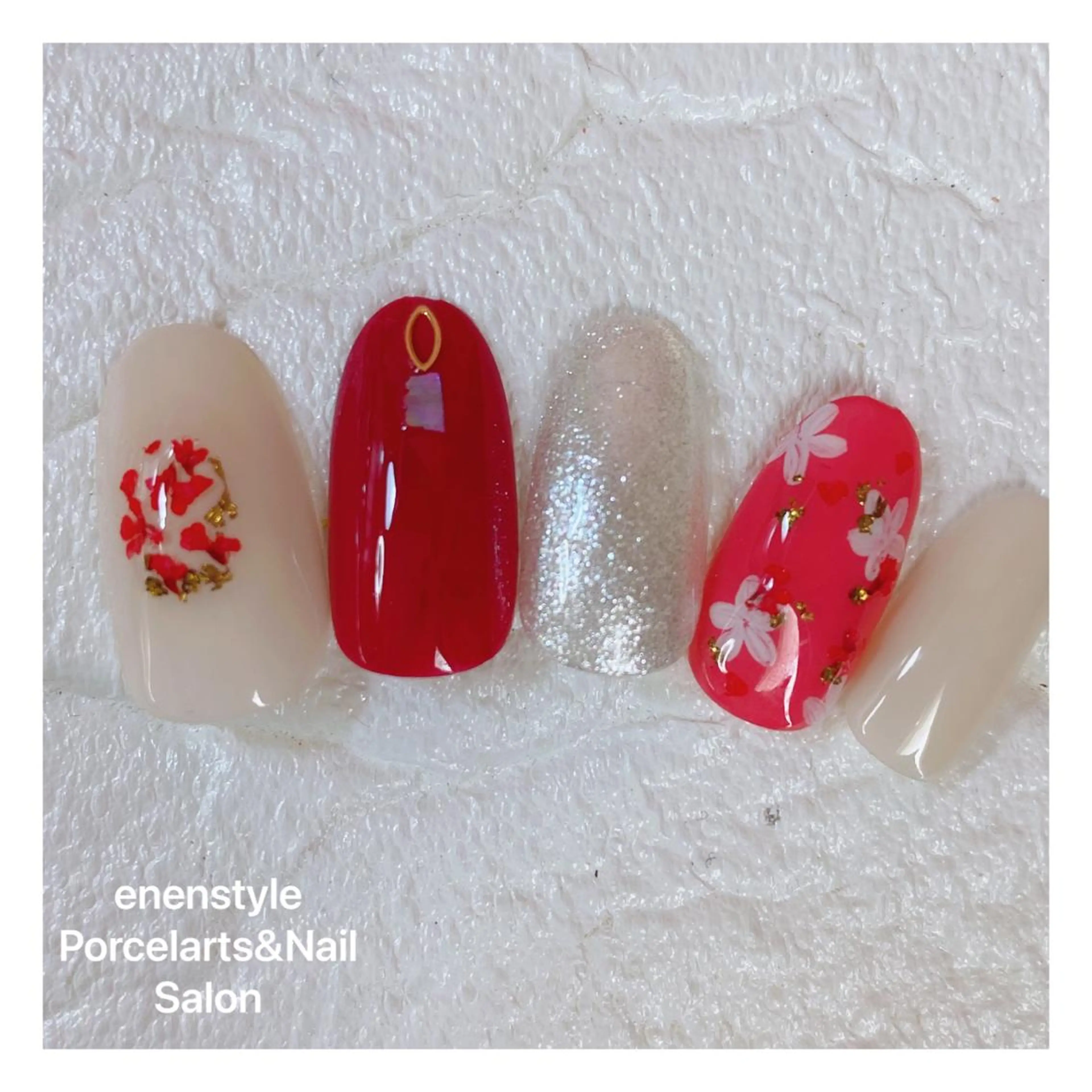 ミディアム ネイル 👑enen style👑のネイルデザイン