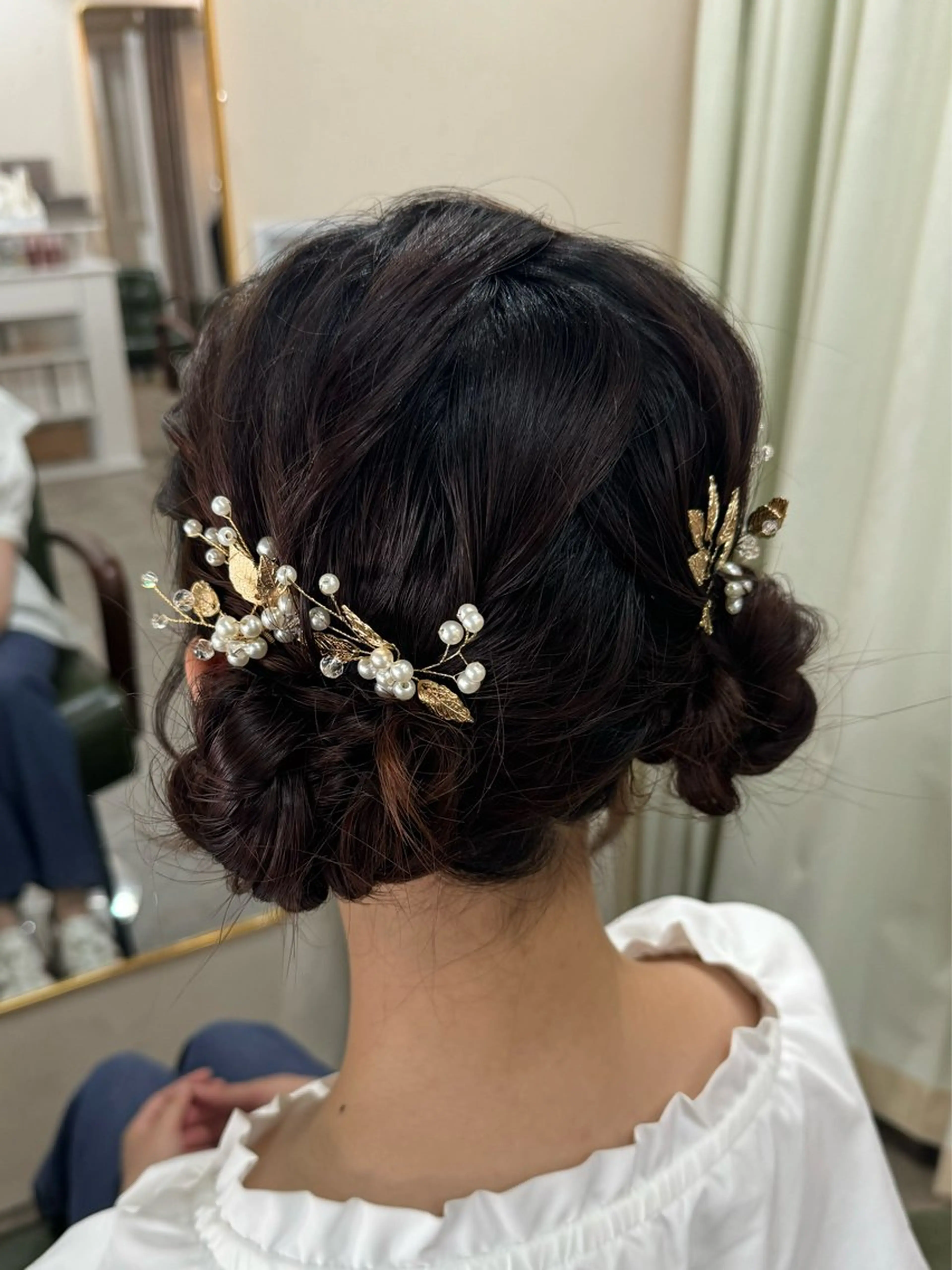 ミディアム ヘアアレンジ お団子ヘア ヘアセット 🌷MAYU 🌷のヘアスタイル