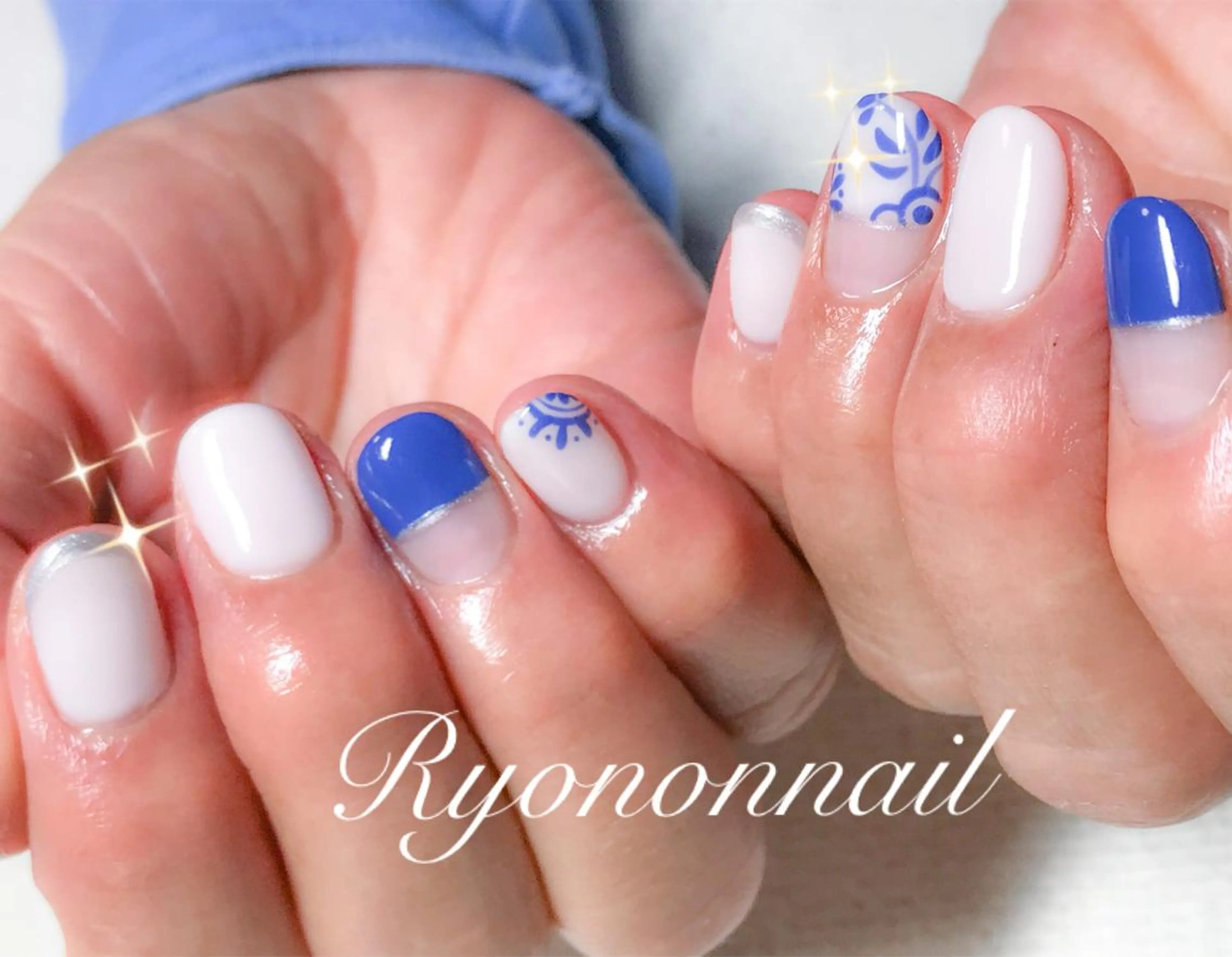 ネイル シルバー Ryononnail 上谷典子のネイルデザイン