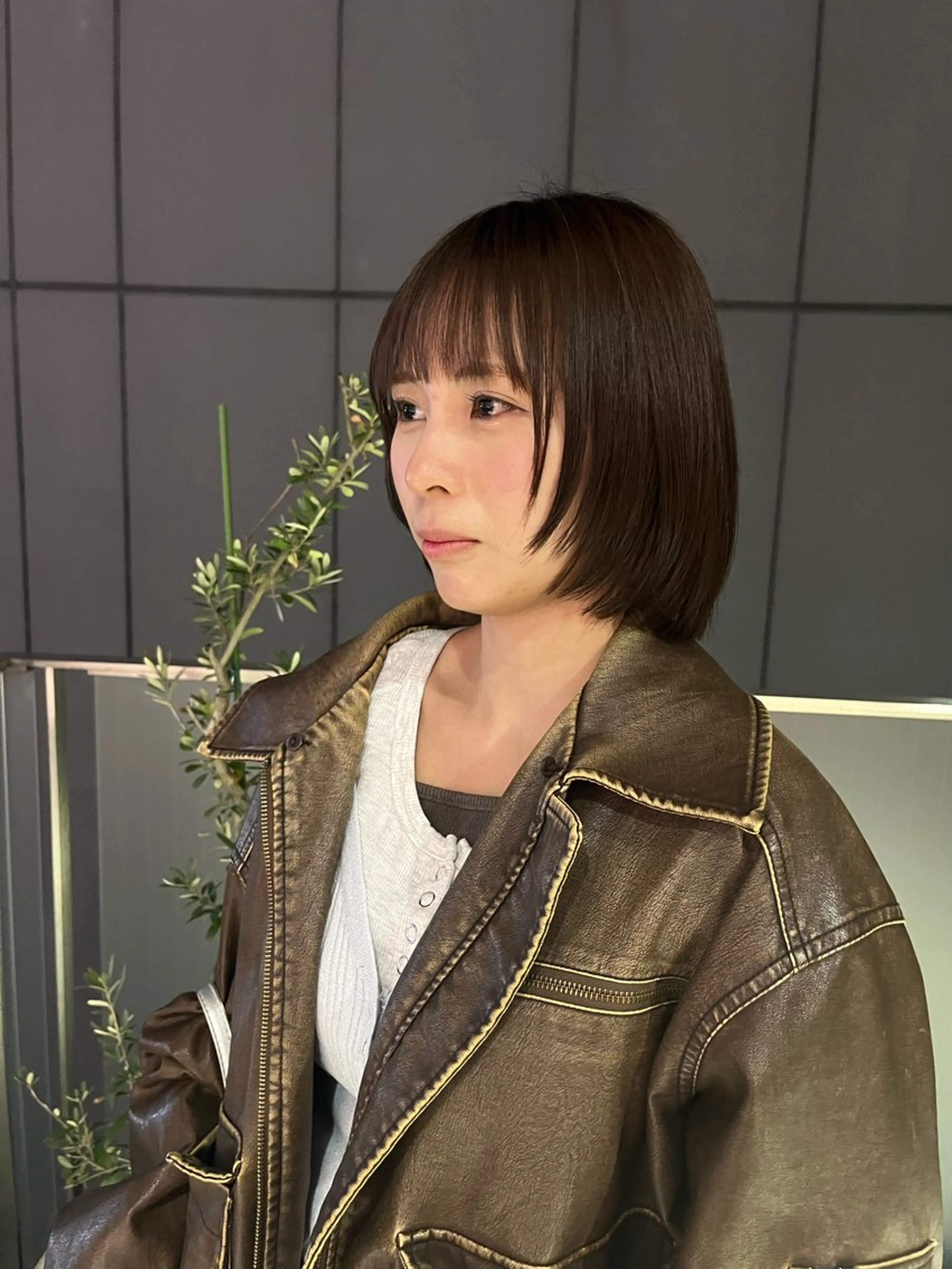 ミディアム 表参道/ パつっとボブ/千優のヘアスタイル