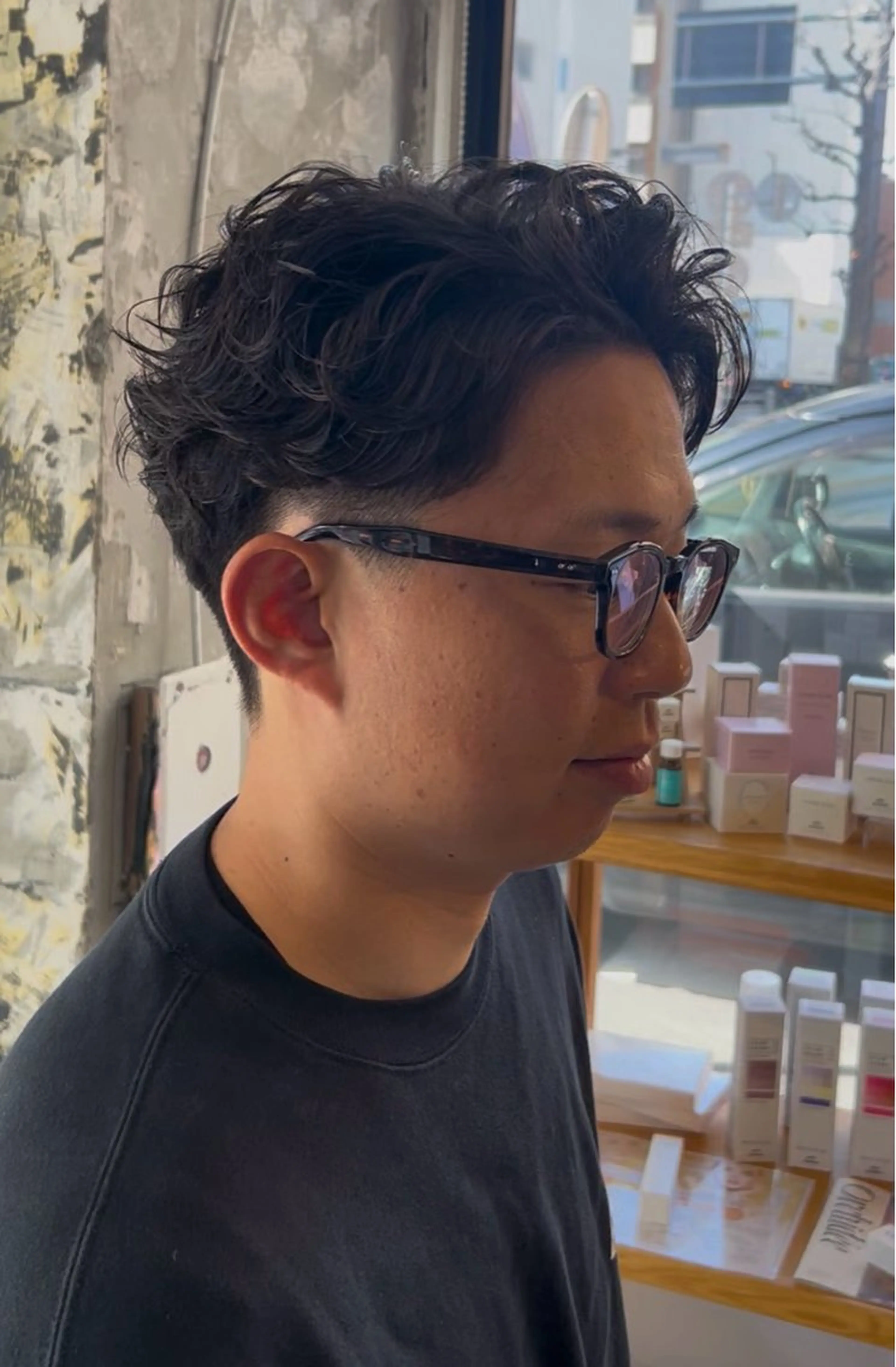 ショート パーマ メンズ カット パーマ 上原 心のヘアスタイル