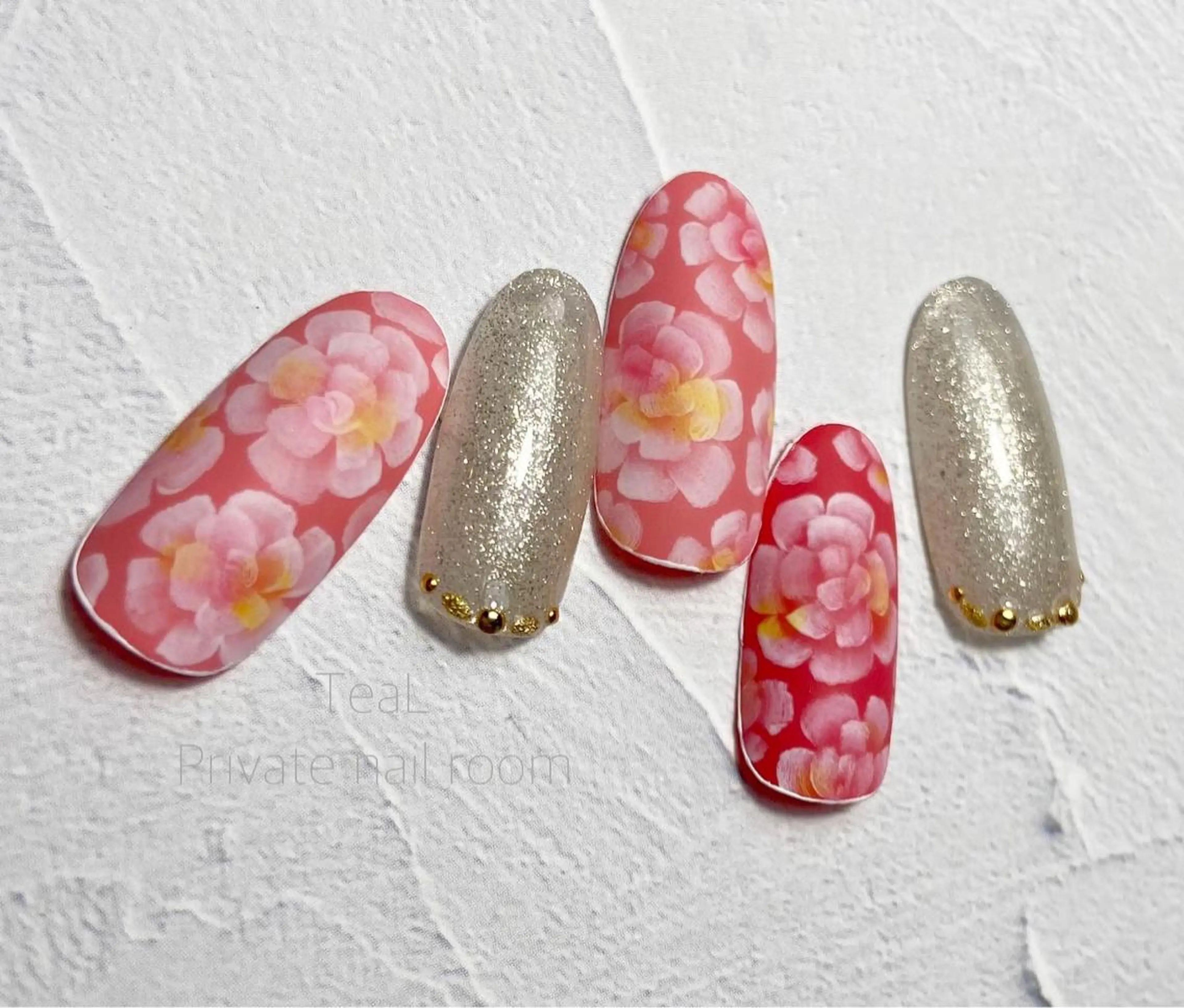 ネイル 春ネイル TeaL nailのネイルデザイン