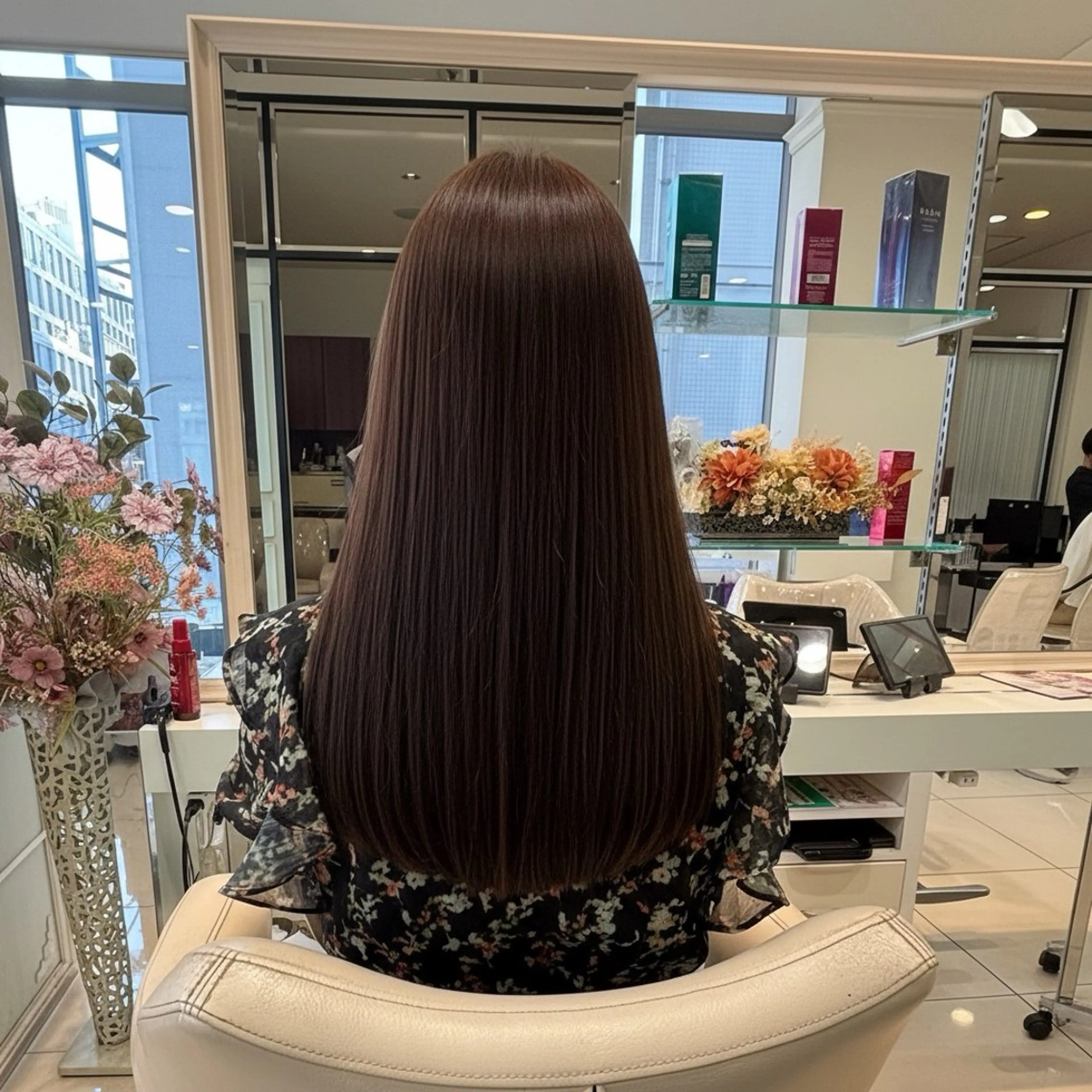 ロング カット 縮毛矯正 髪質改善 縮毛矯正 🌙 ゆきのヘアスタイル