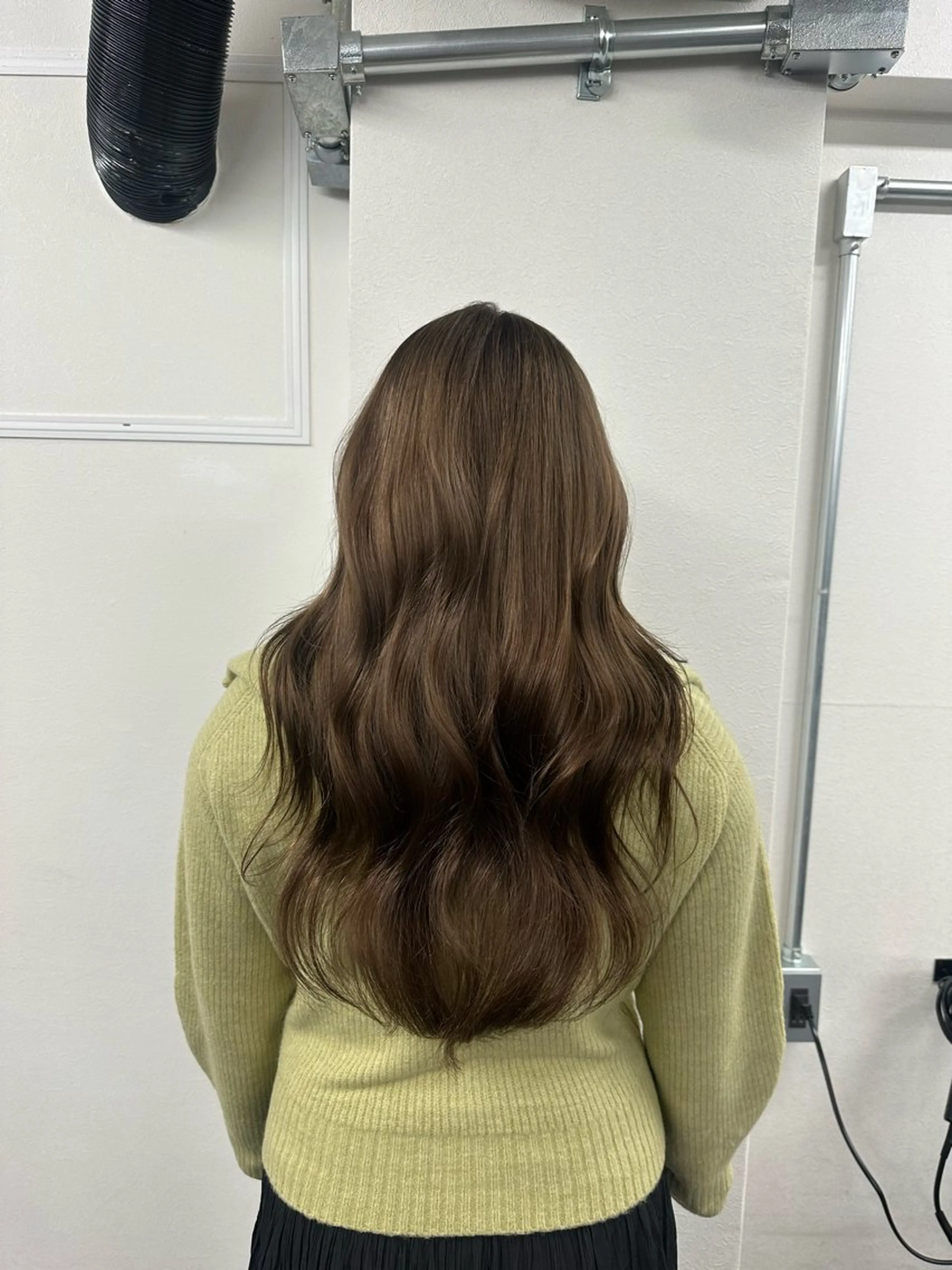 ロング カラー 透明感カラー オリーブカラー ヘアカラー ぱつっとボブ/透明感 カラー/Ayakaのヘアスタイル