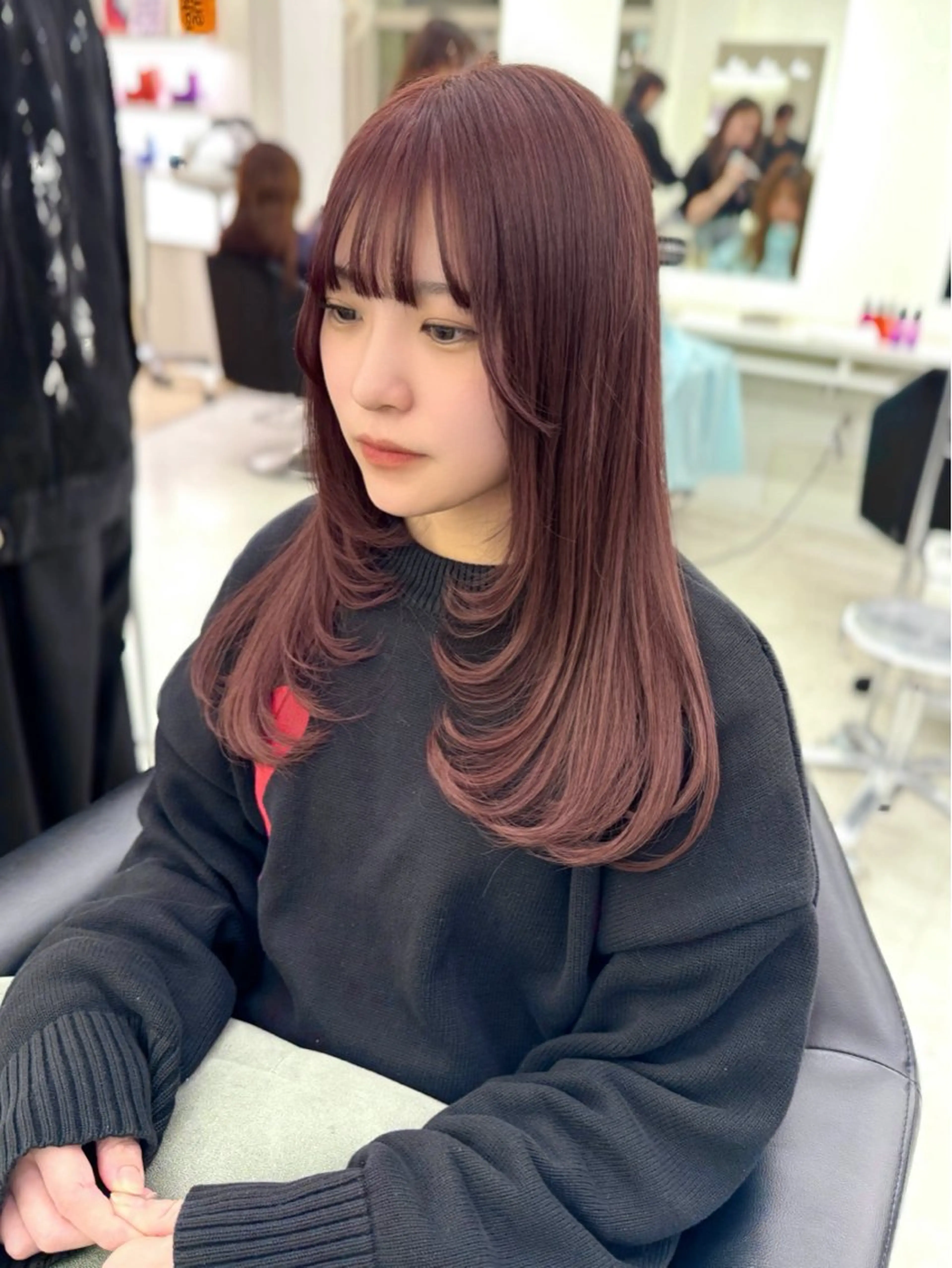 ロング カラー カット ヘアカラー ♡ParveMix NANO♡のヘアスタイル