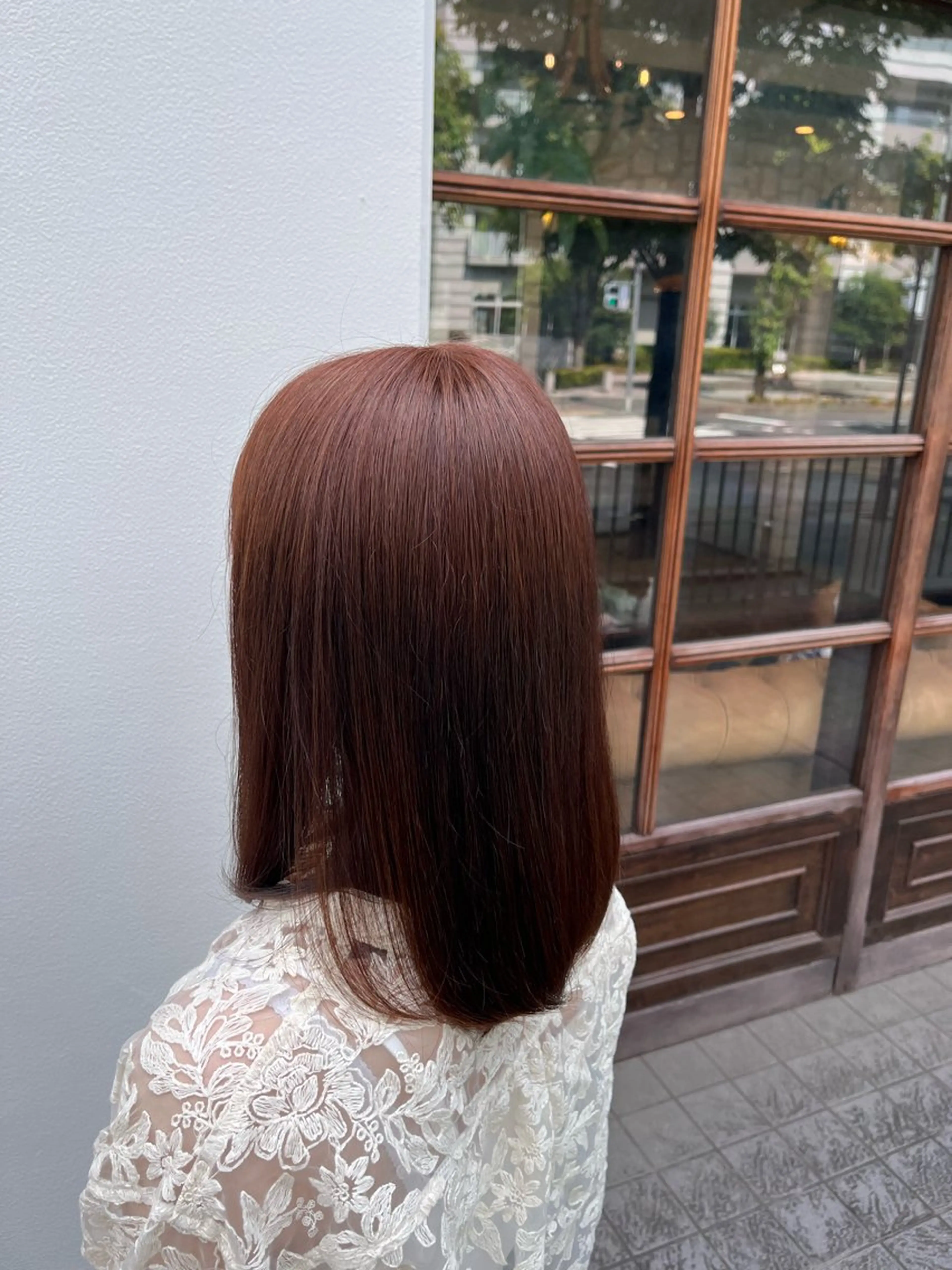 カラー ブラウンカラー ピンクカラー 縮毛矯正／艶カラー アオキタイキのヘアスタイル