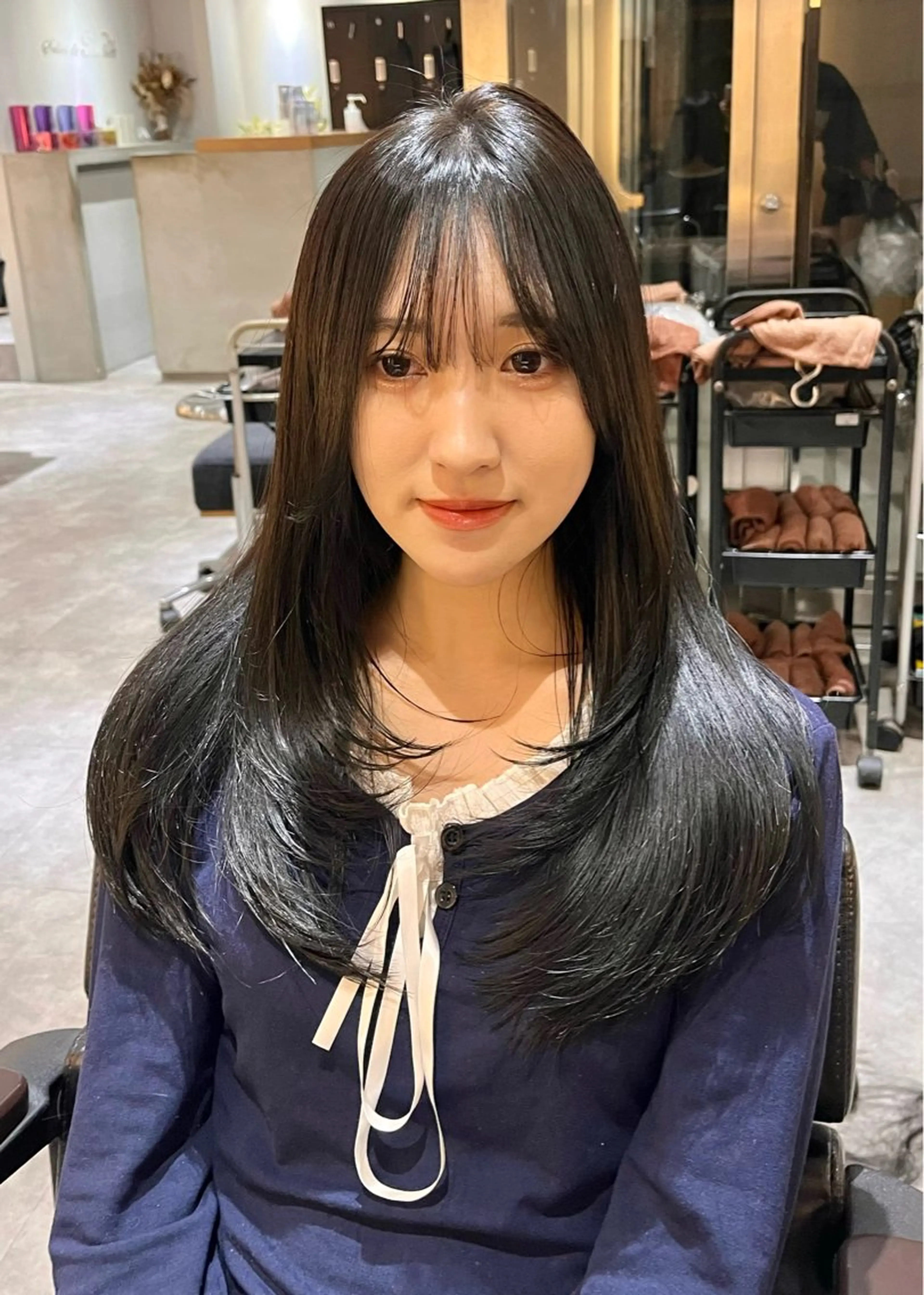 ロング カラー レイヤーカット カット ヘアカラー ロングカット/ うる艶カラー/ユイのヘアスタイル