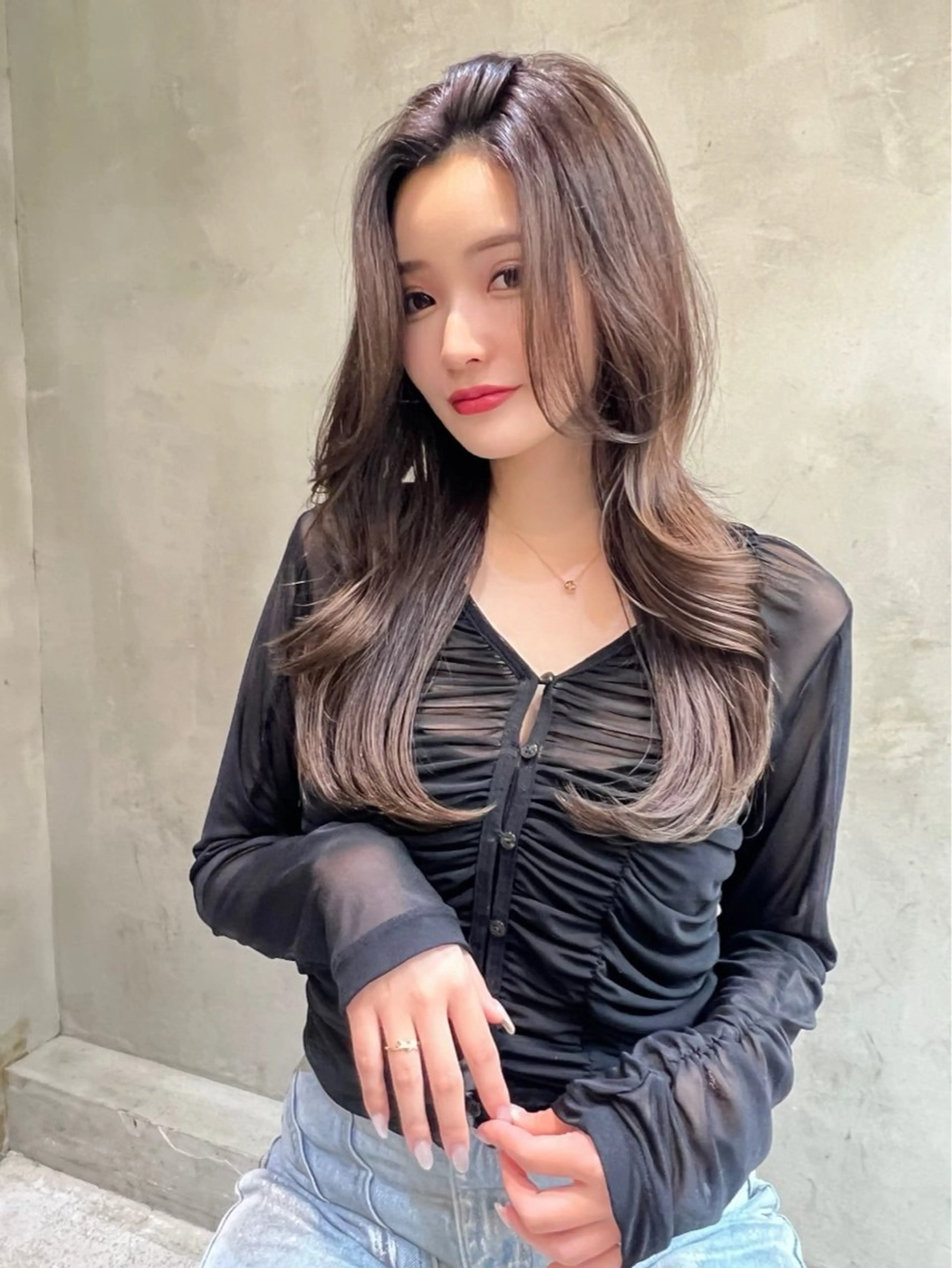 ロング カラー Ameri所属・艶髪／韓国ヘア🎀 Kanon︎︎⁺.のヘアスタイル