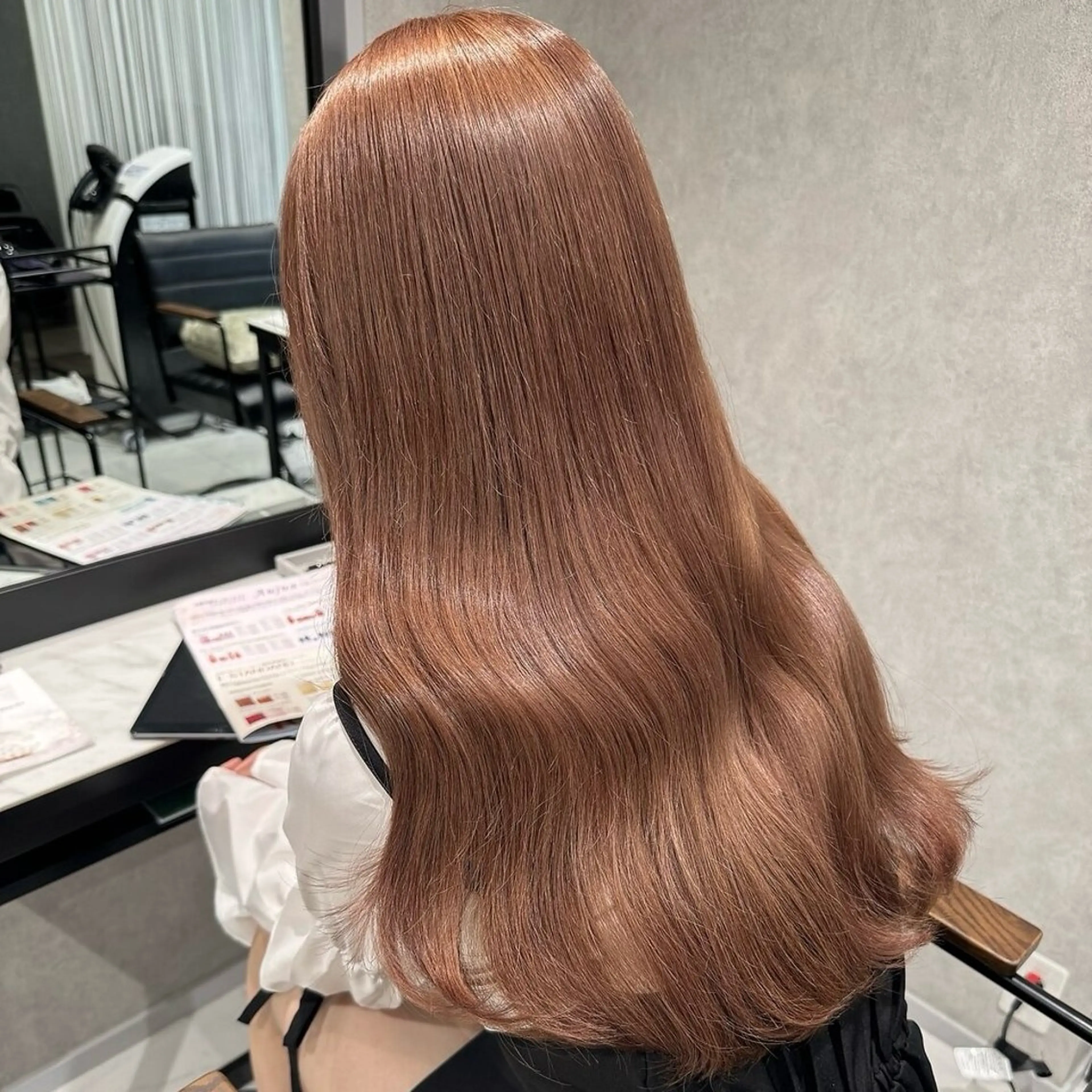 ロング 髪質改善 トリートメント 透明感カラー💫 縮毛矯正💖あいりのヘアスタイル
