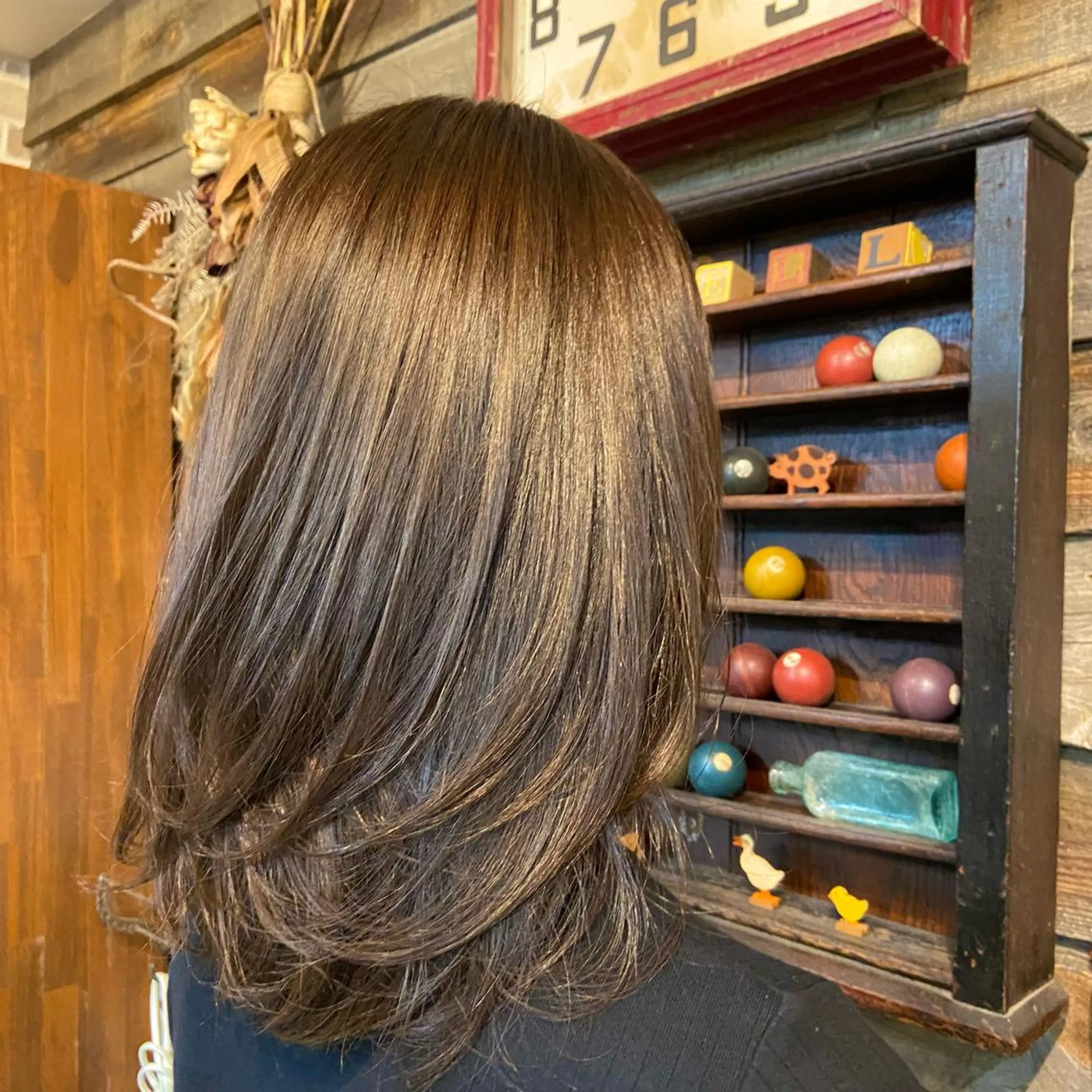 セミロング カラー ヘアカラー ヘッドスパ 川崎 かなでのヘアスタイル