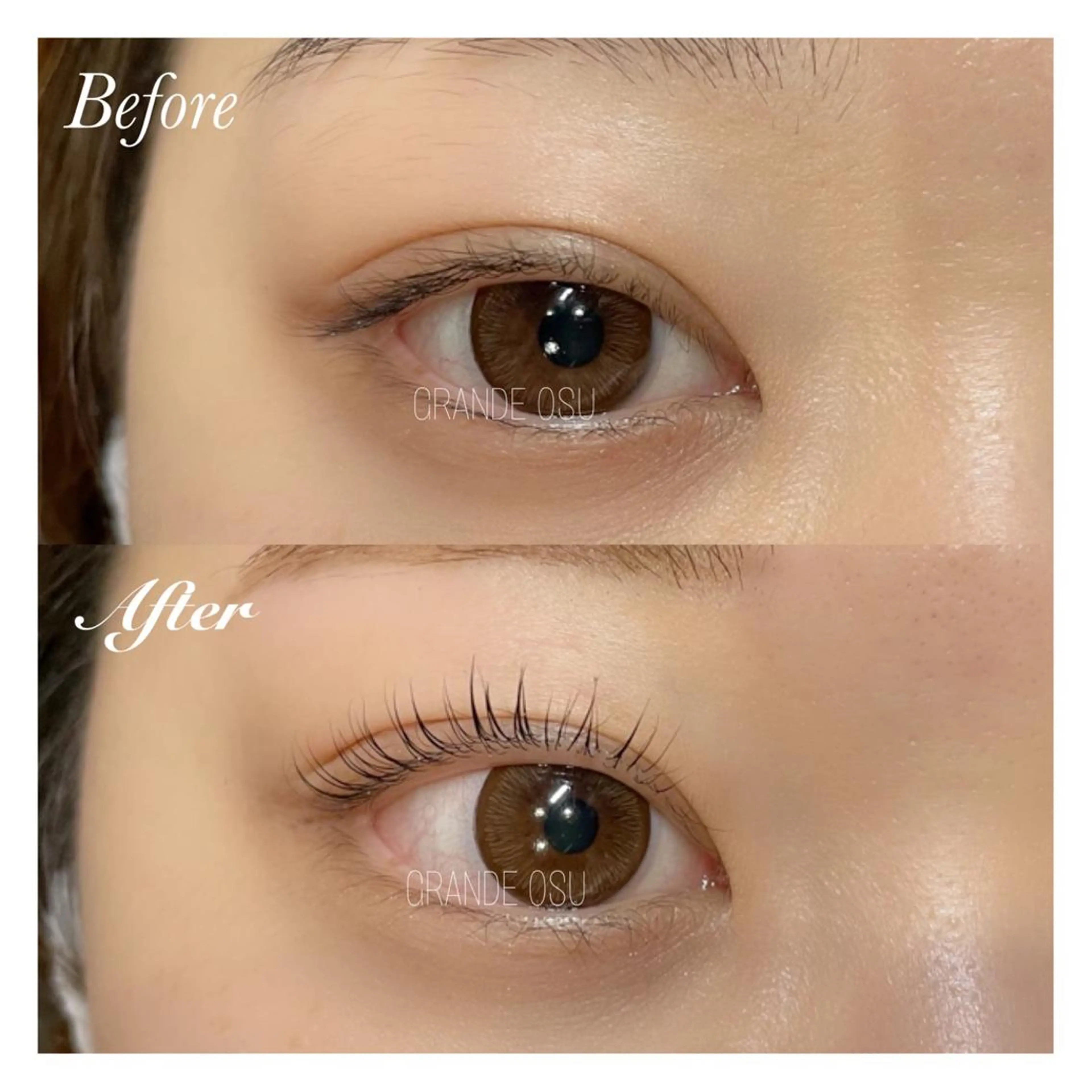 マツエク・マツパ パリジェンヌラッシュリフト マツパ GRANDEcara 栄　manamiのマツエク・マツパデザイン