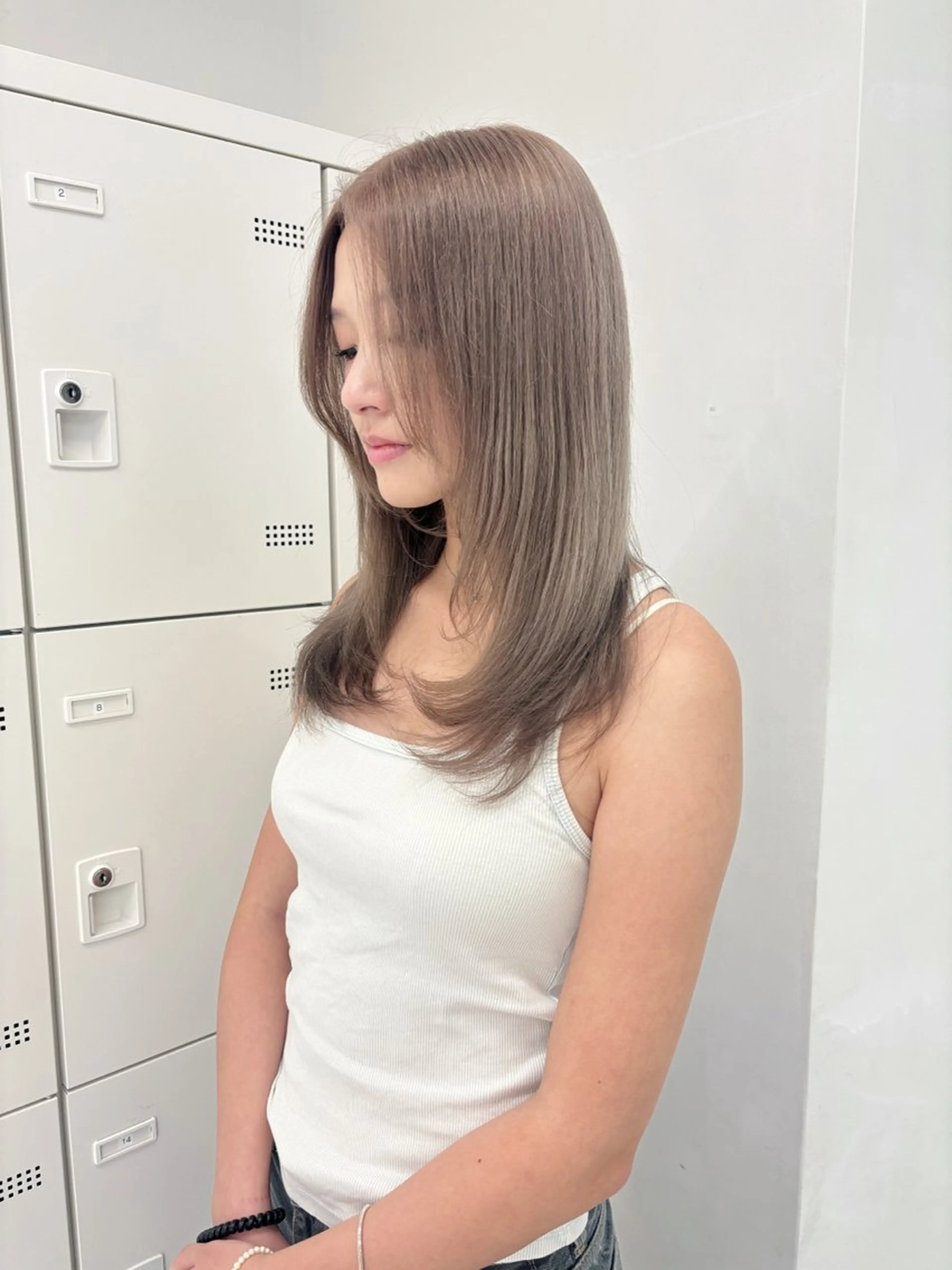 ロング カラー ヘアカラー トリートメント 💖ミルクティー💖 あかり💖のヘアスタイル