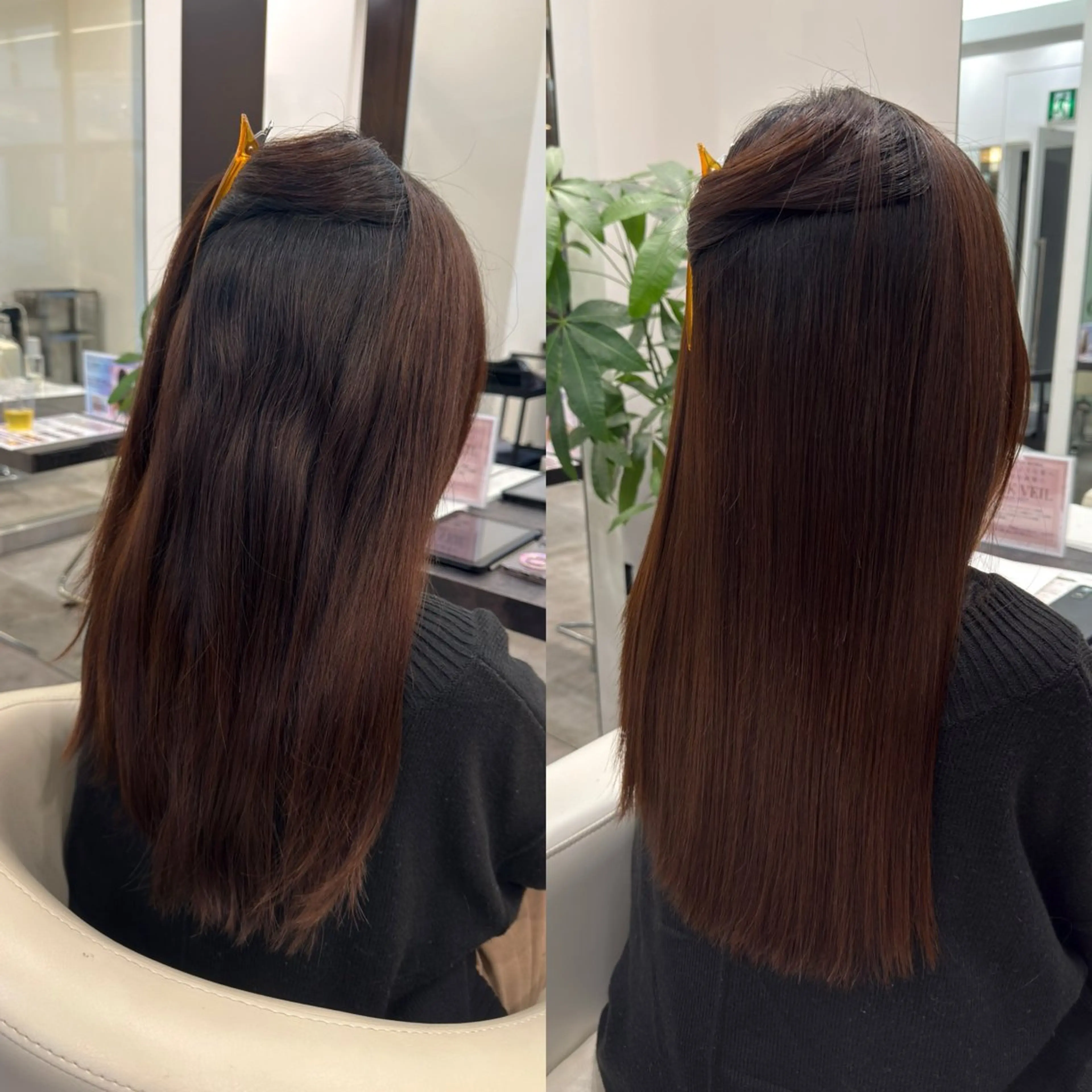 ロング パーマ 縮毛矯正 トリートメント ✨大人韓国レイヤー ✨吉原 潤✨のヘアスタイル