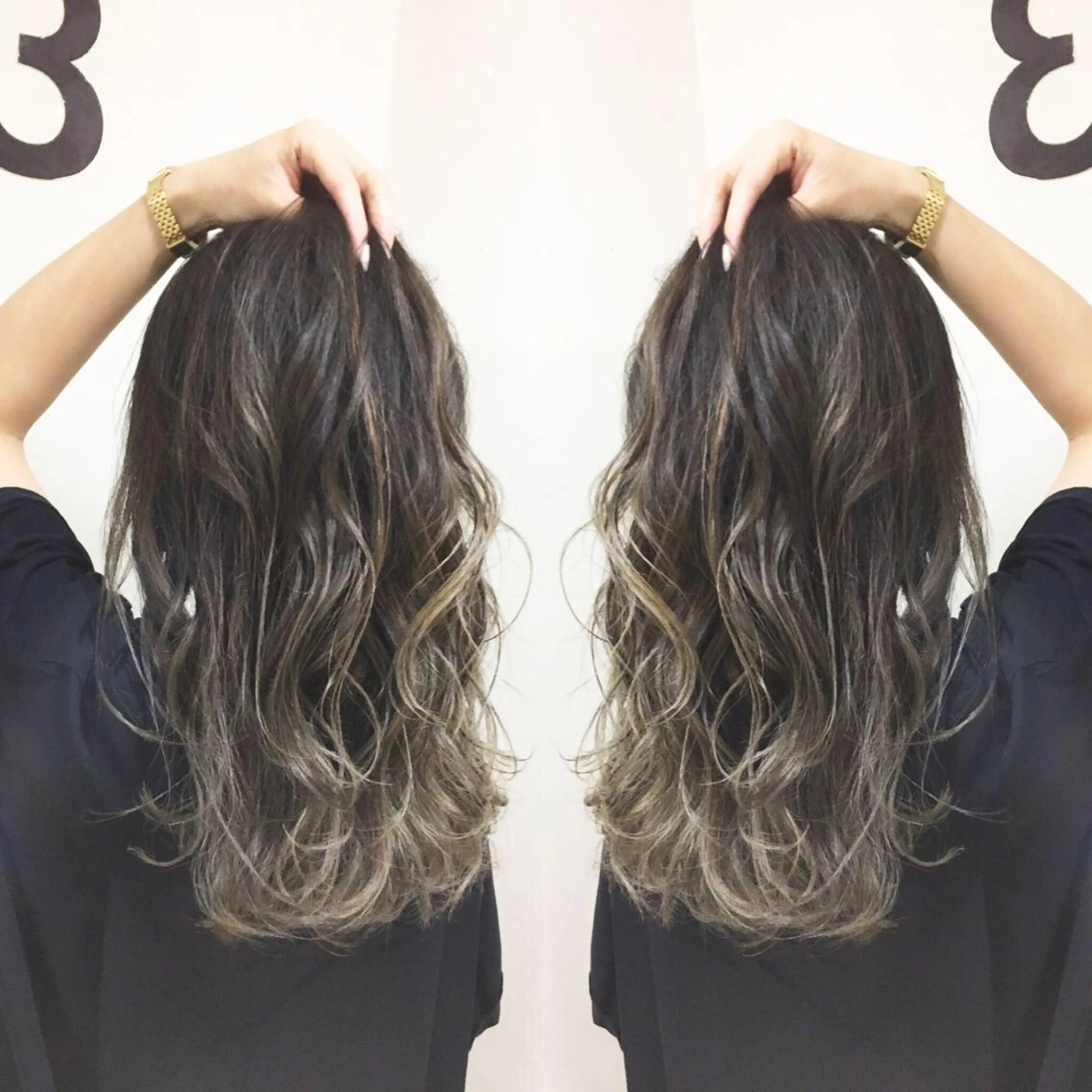 セミロング カラー グラデーションカラー グレージュ カット ヘアカラー トリートメント 綺麗な髪質にしたい方 限定🌈清水 祥のヘアスタイル
