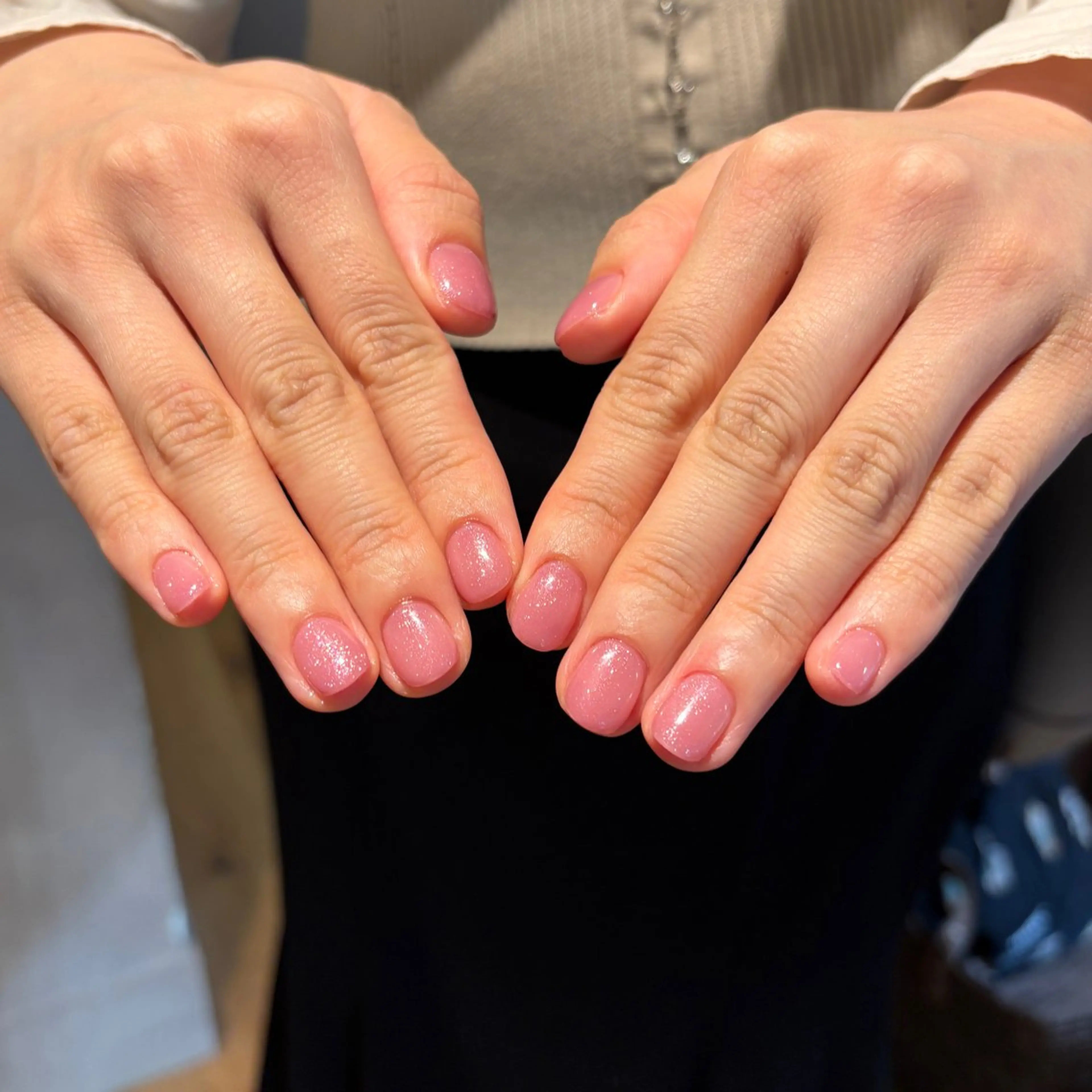 ネイル ワンカラーネイル モデル募集🍑渋谷 Nanamiのネイルデザイン