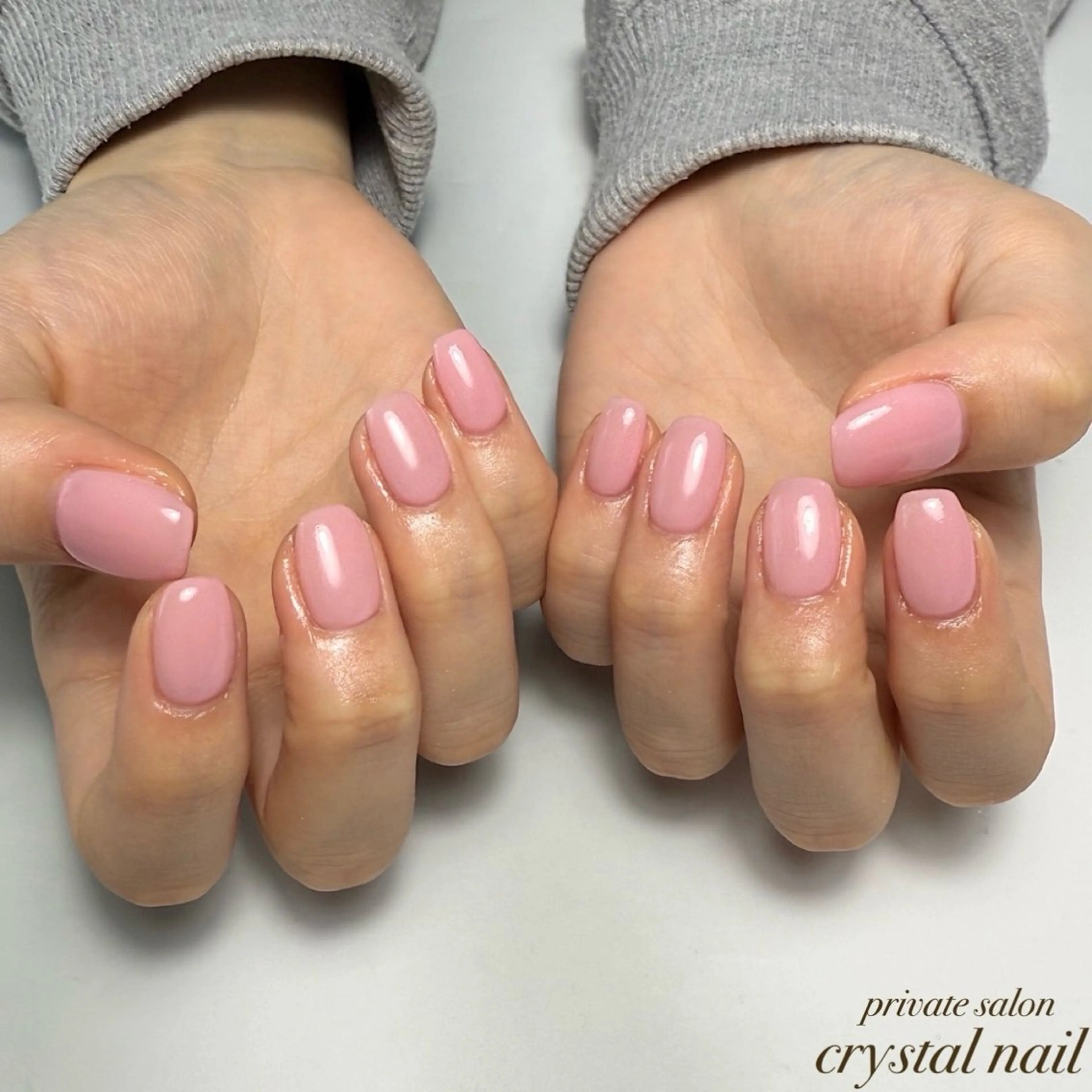 ネイル ワンカラーネイル Crystal Nailのネイルデザイン