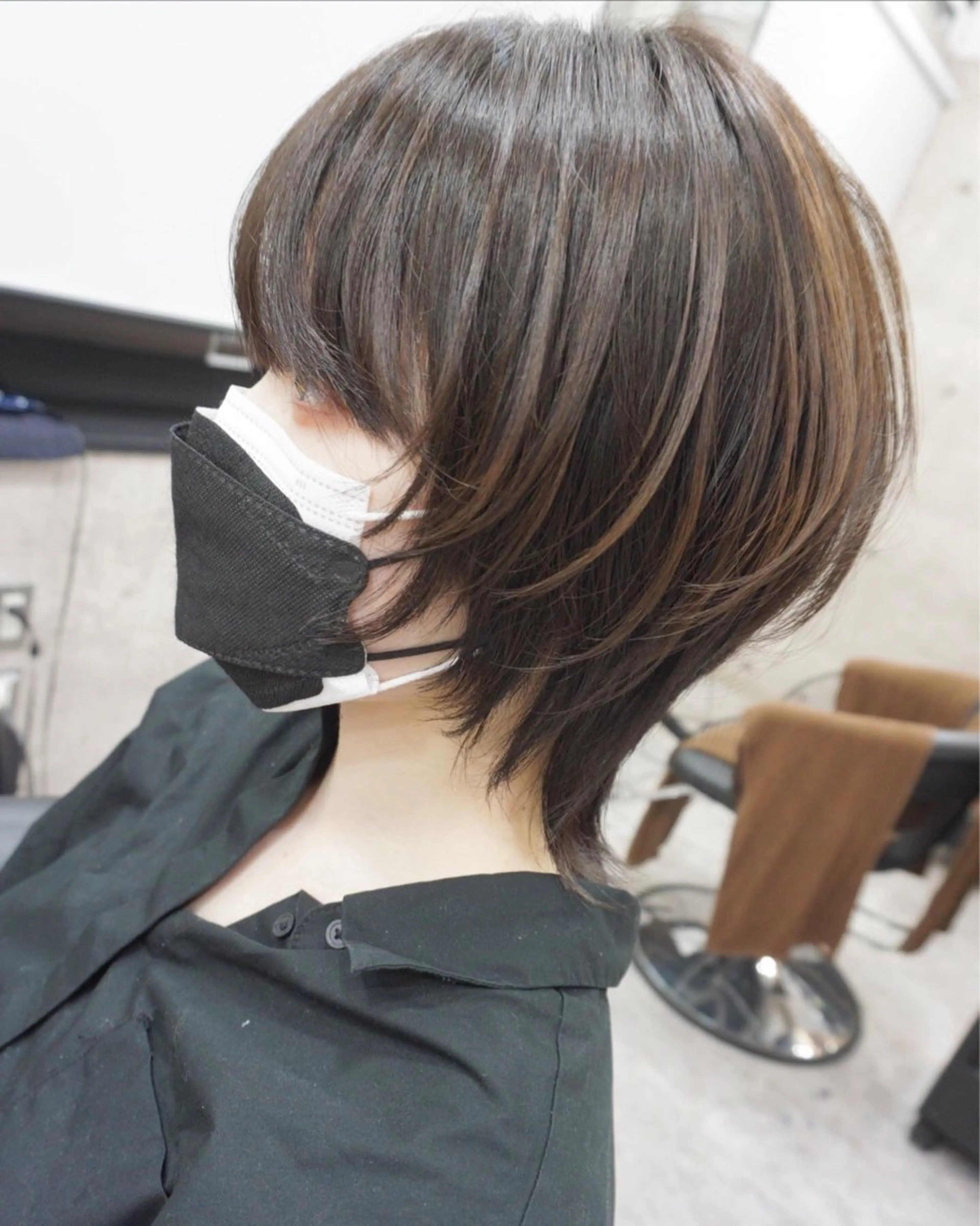 ショート 顔まわりレイヤー レイヤーカット ショートヘア ウルフカット カット hair teria ryu 大塚のヘアスタイル