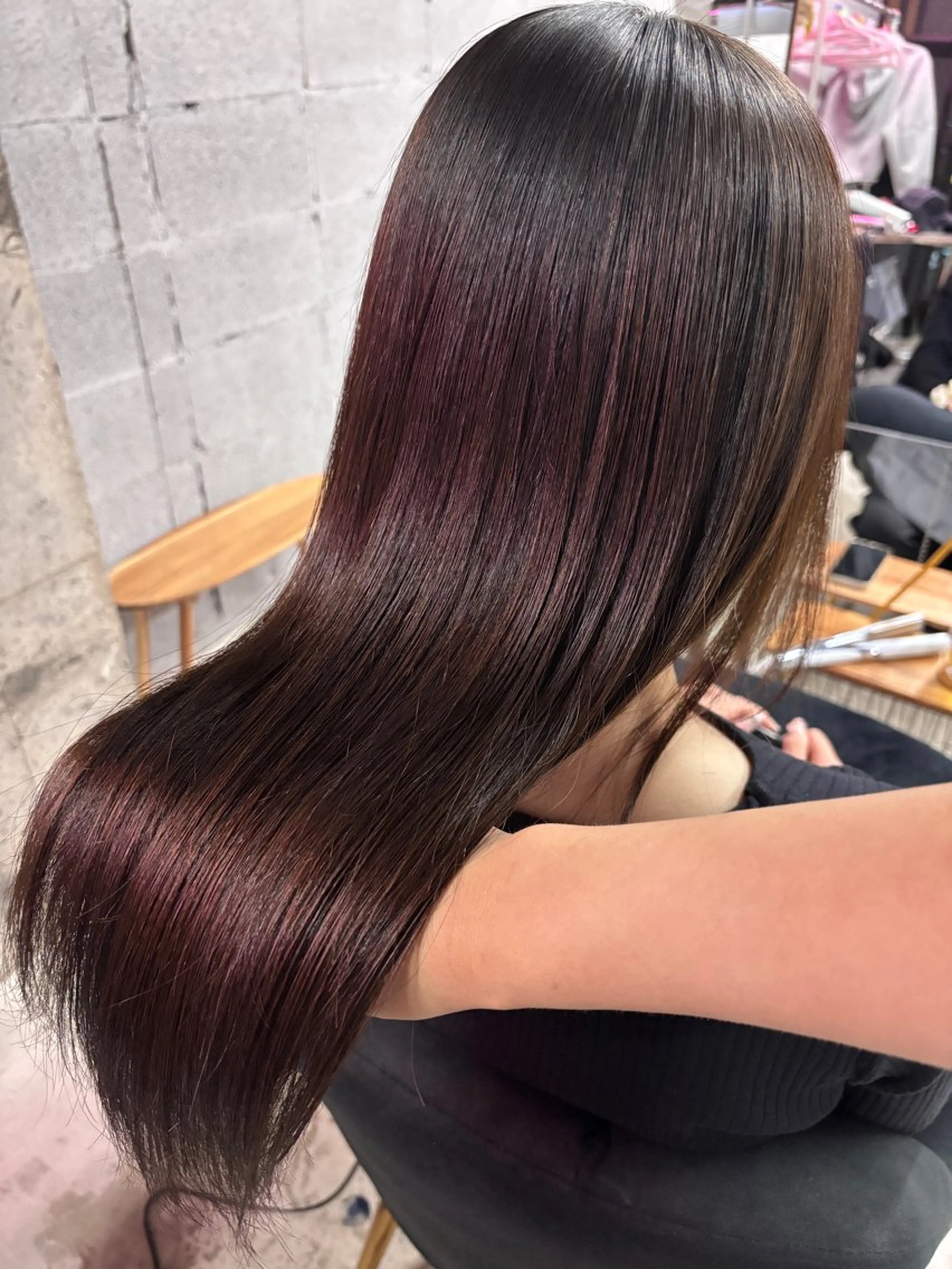 ロング 髪質改善 縮毛矯正 縮毛矯正 透明感ｶﾗｰ🫧 Rico💗空き🈶のヘアスタイル