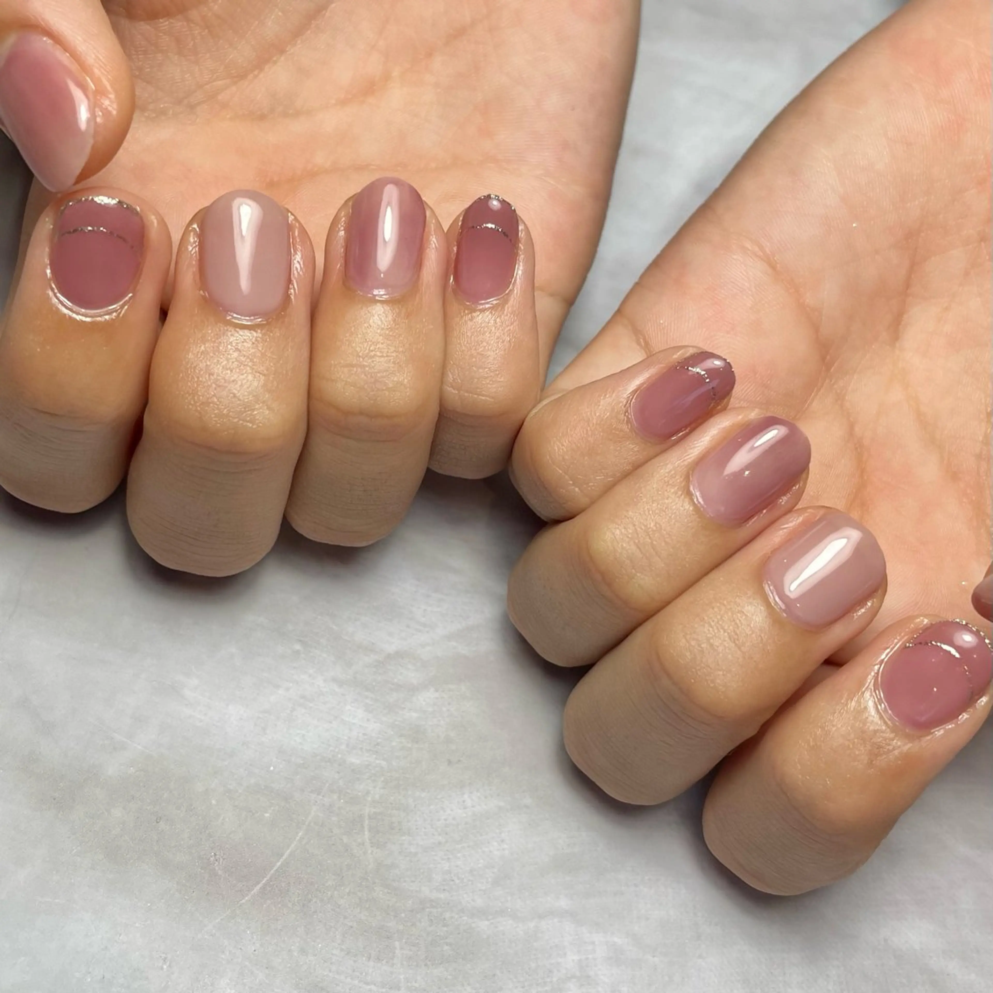 ネイル ピンク シンプルネイル Reflection marikoのネイルデザイン