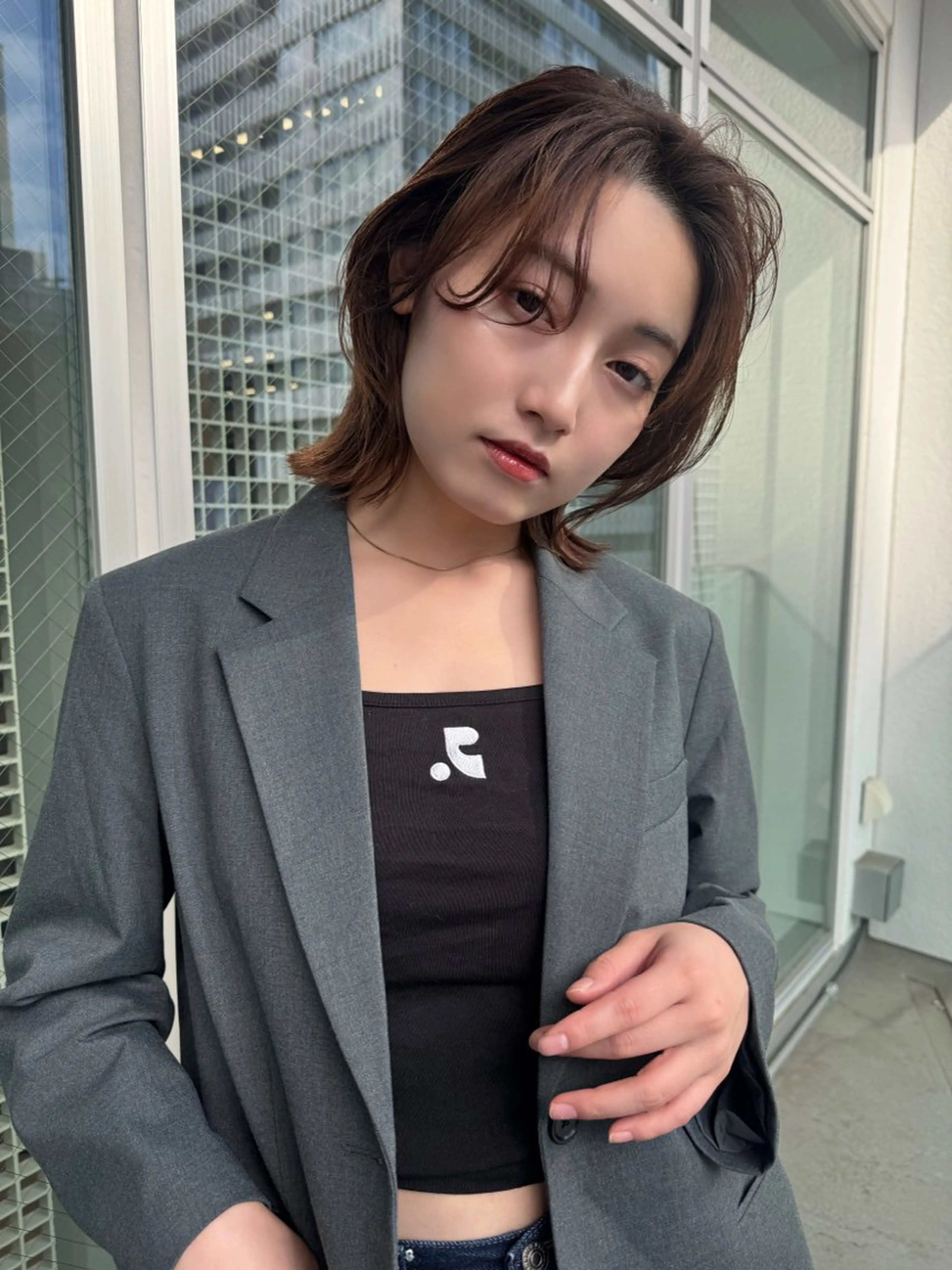 ミディアム カット ヘアカラー attrait アトレ湘南台所属・💎ブリーチ／ボブ 💎ハルのヘアスタイル