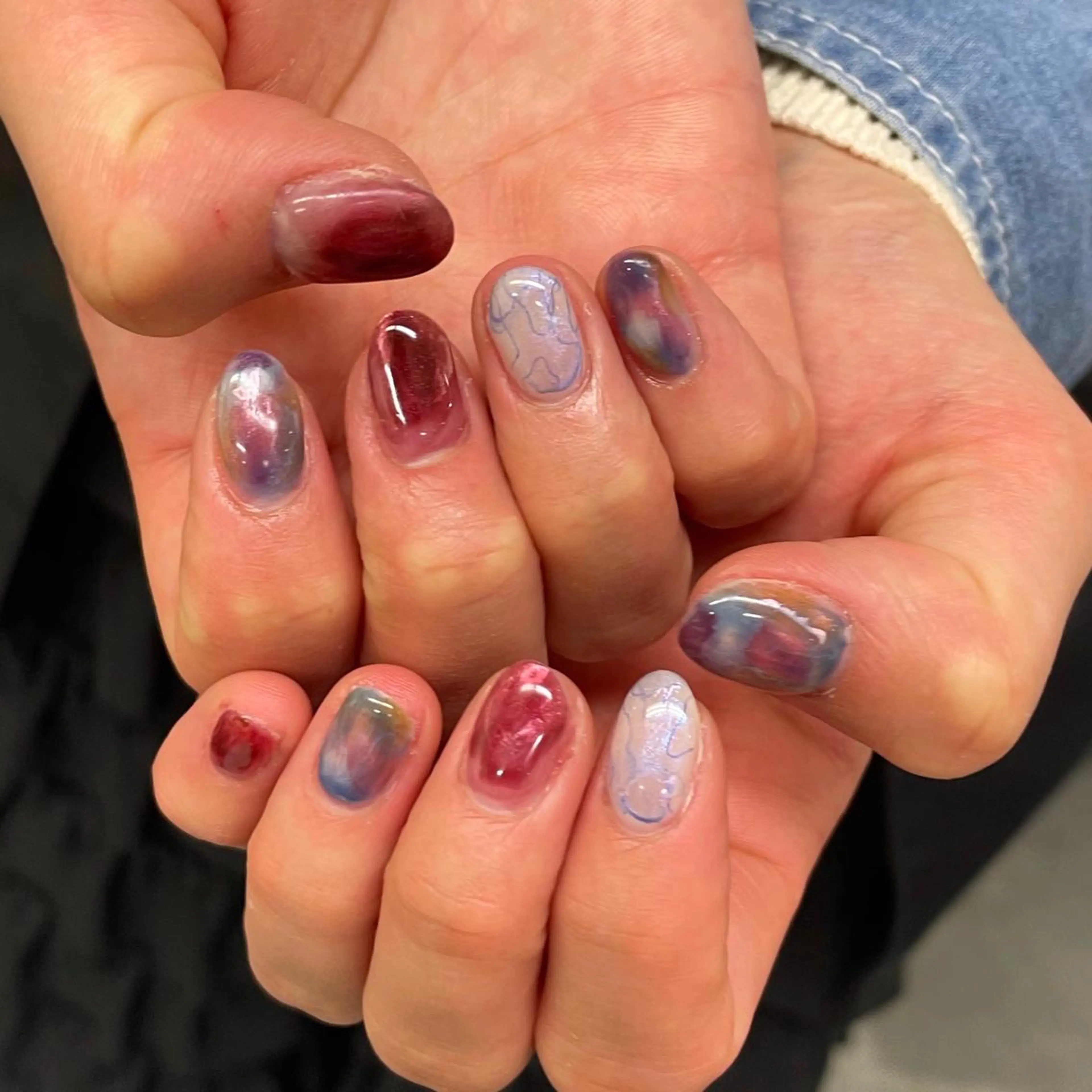 ネイル アートネイル ジェルネイル ニュアンスネイル スカルプネイル nailstudio eviz新宿店のネイルデザイン
