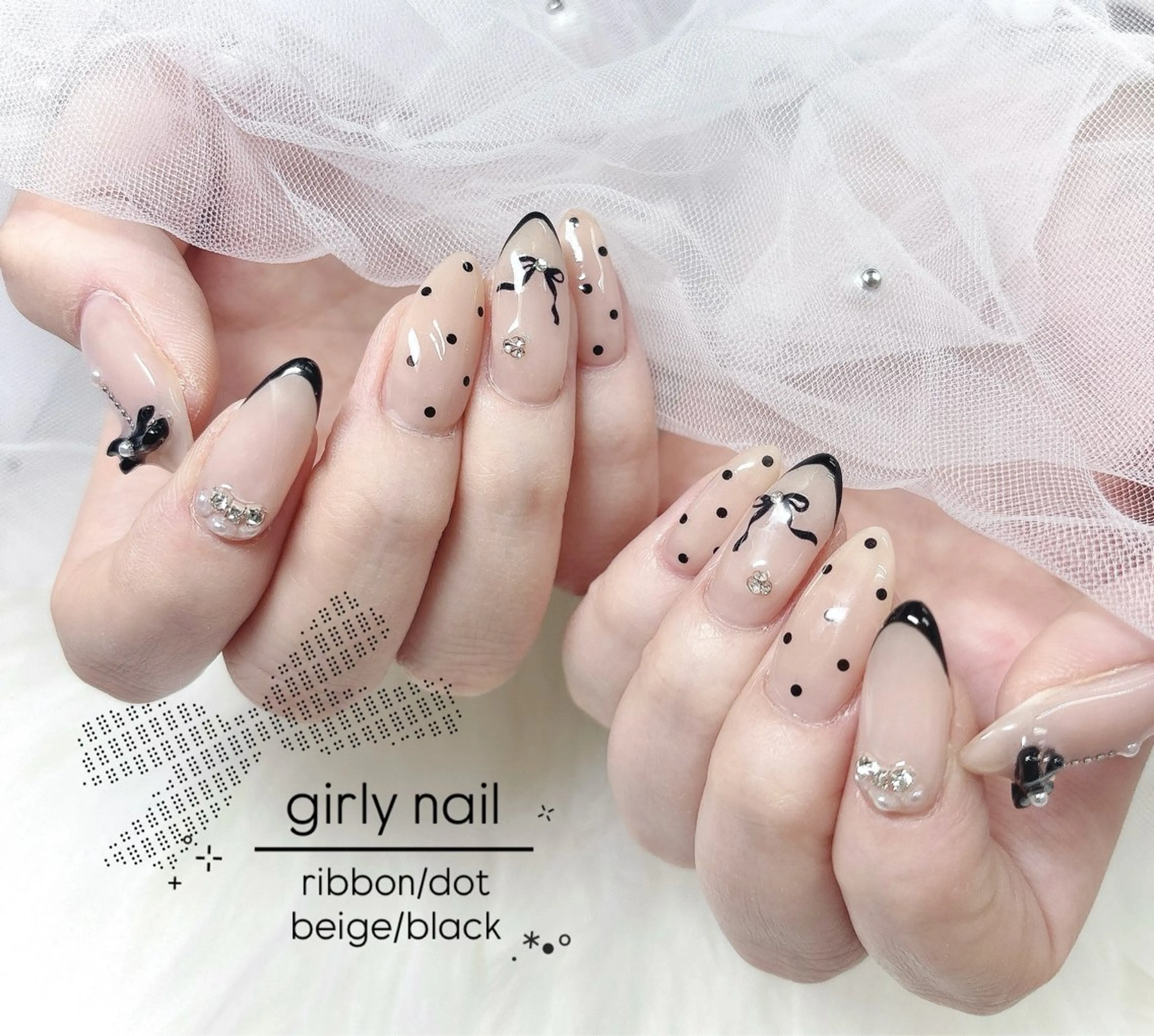 ネイル ドット フレンチネイル ガーリー 韓国ネイル 持ち込み ar studio/ ARISAのエステ・リラクイメージ