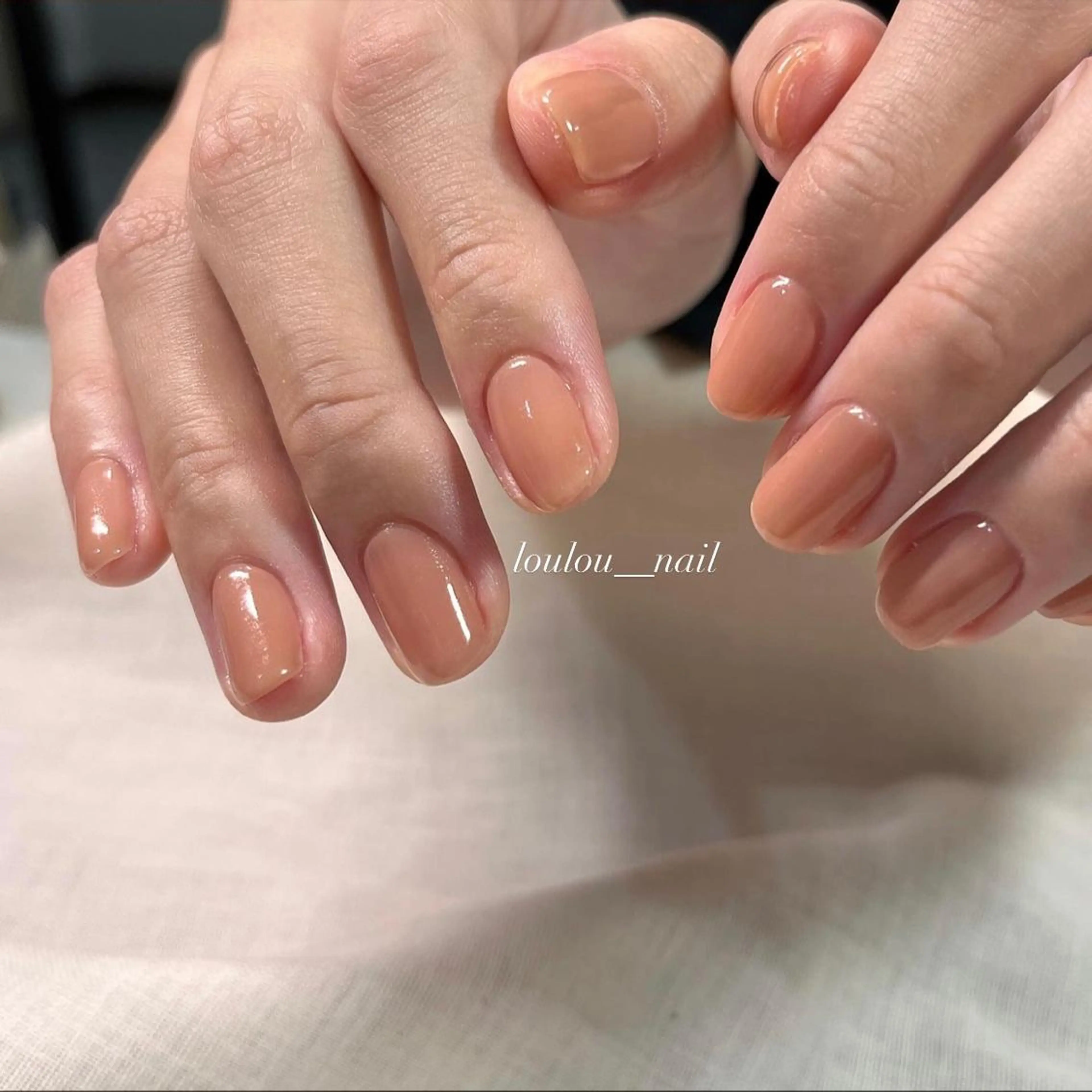 ネイル ワンカラーネイル ピンク ピンクベージュ シンプルネイル ハンドネイル ハンドケア loulou   _nail所属・葛西 知佳のネイルデザイン